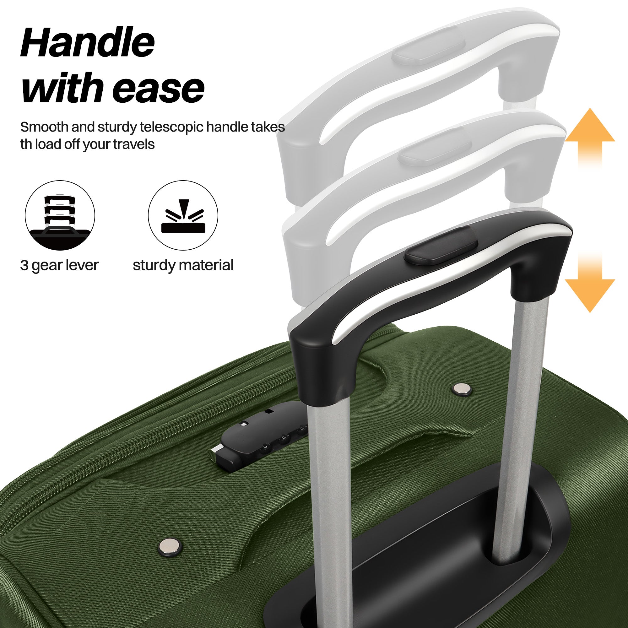 NEW YORK XPRESS Luggage WD-8815,Softside 20in/24in/28in/32in Suitcase,Expandable Luggage,w/Spinner Wheels w/LOCK