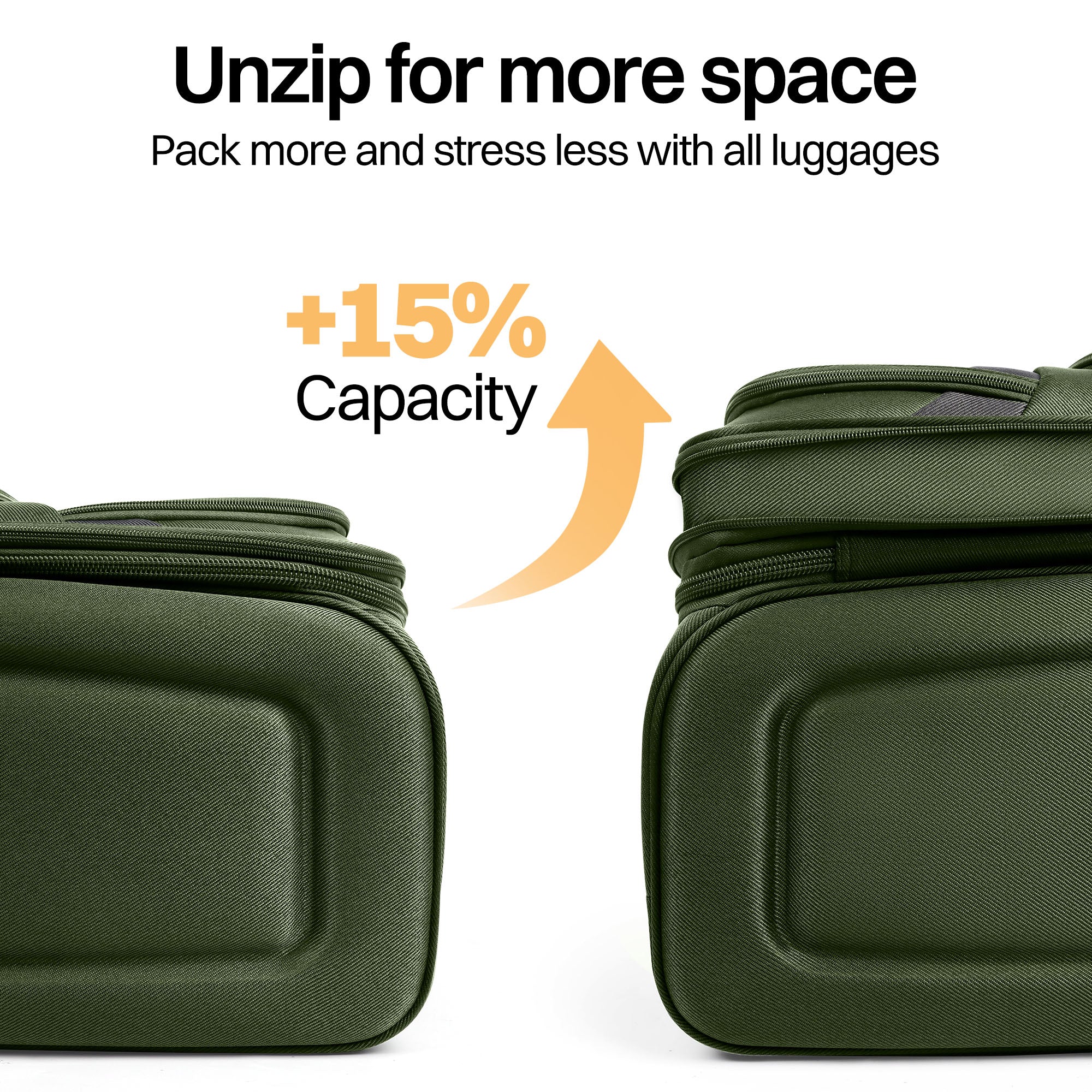 NEW YORK XPRESS Luggage WD-8815,Softside 20in/24in/28in/32in Suitcase,Expandable Luggage,w/Spinner Wheels w/LOCK