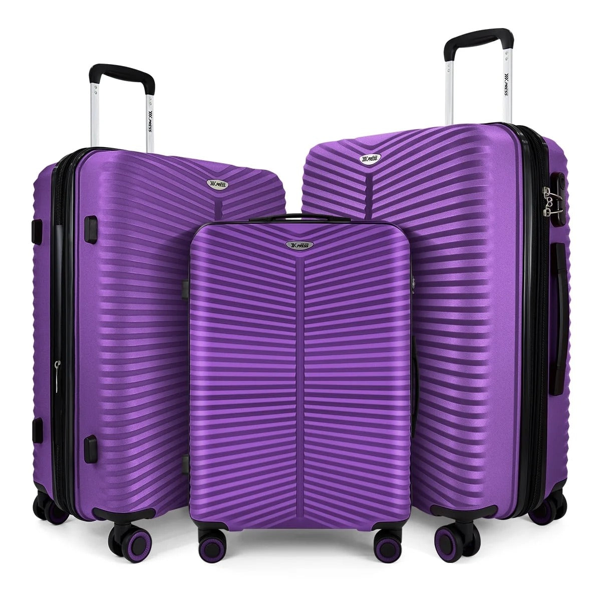 NEW YORK XPRESS Luggage Sets 3 Piece Hard side Expandable Luggage Sets with Spinner Wheels,Lightweight Hard Shell Travel Suitcase for Going Abroad,Family Trips (20/24/28in)