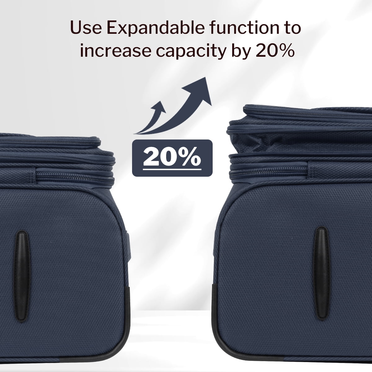 NEW YORK XPRESS 3PCS Soft side Luggage Sets Expandable Luggage with TSA Lock, Lightweight Spinning Wheels Suitcase Set(20/26/30) Trolley Bags for Travel, Going Abroad, Family Trips