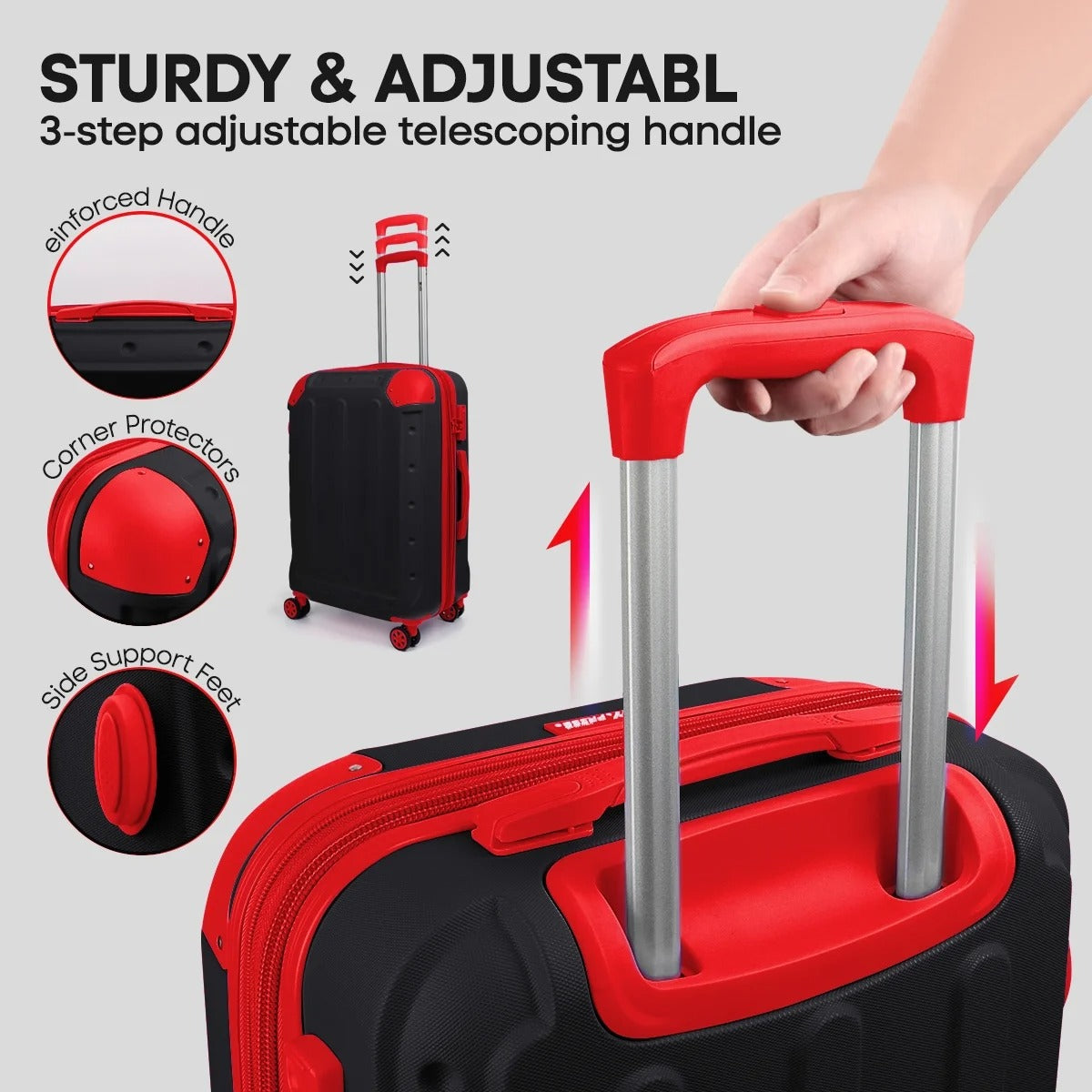 NEW YORK XPRESS 3PCS Luggage Set (20"/24"/28") Hardshell Expandable Suitcase with 4 Double Spinner Wheels, Lightweight Hardside ABS Luggage, Travel Suitcase Set for Women & Men