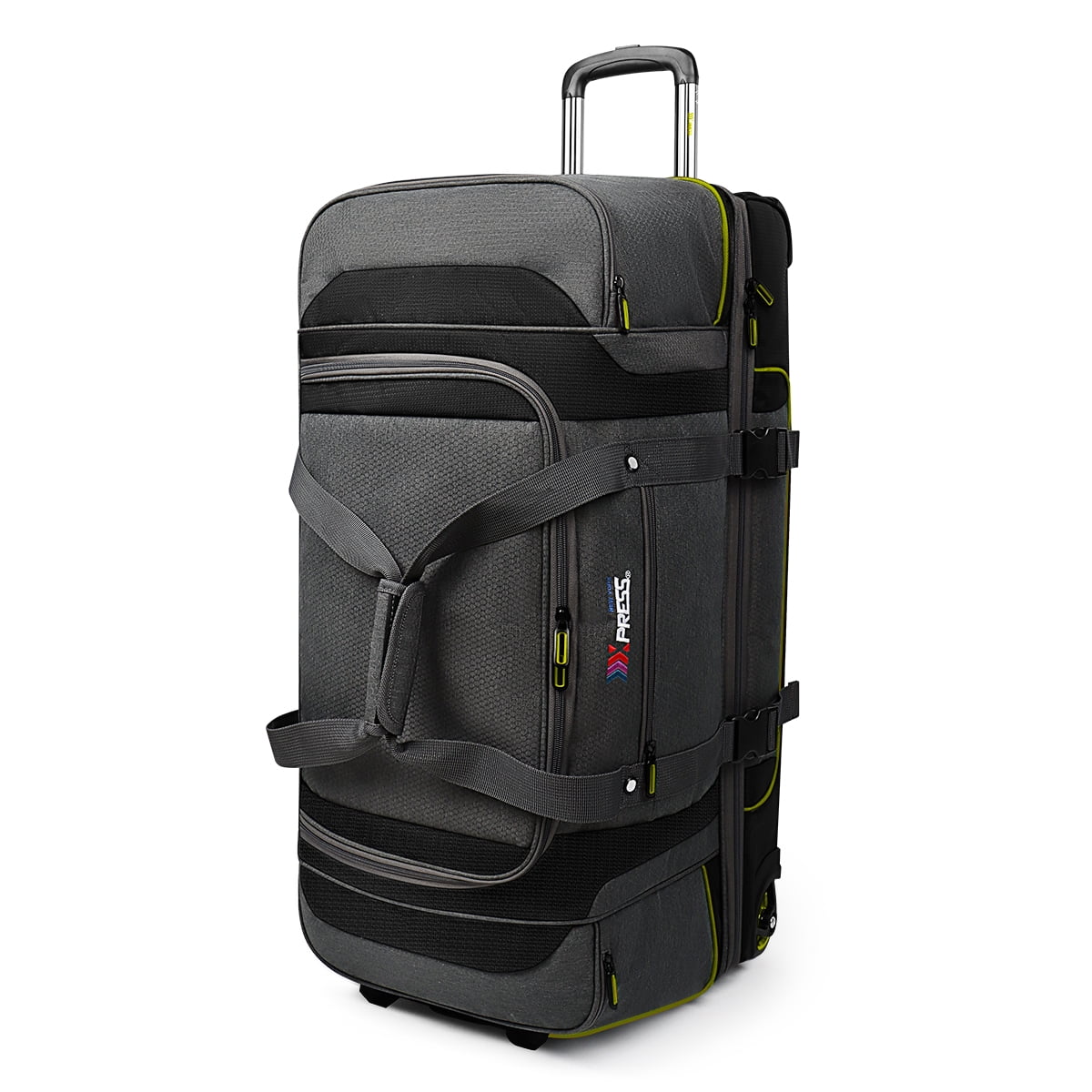30" Wheeled Rolling Duffle Bag,Rolling Drop Bottom Duffel Bag with Multi- Pocket,Tear-Resistant Trolley Travel Bag,Luggage Duffel Bag for Men Women