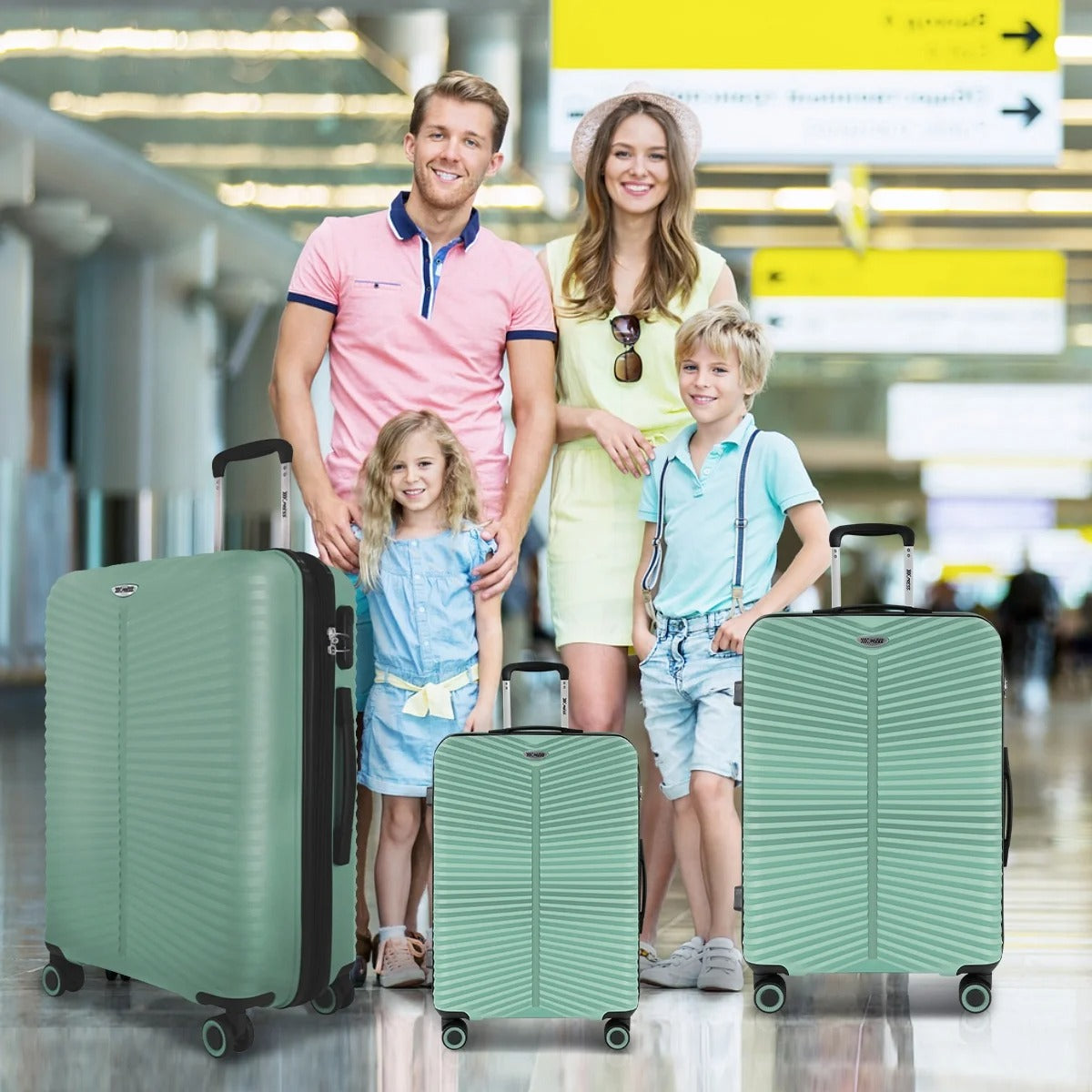 NEW YORK XPRESS Luggage Sets 3 Piece Hard side Expandable Luggage Sets with Spinner Wheels,Lightweight Hard Shell Travel Suitcase for Going Abroad,Family Trips (20/24/28in)