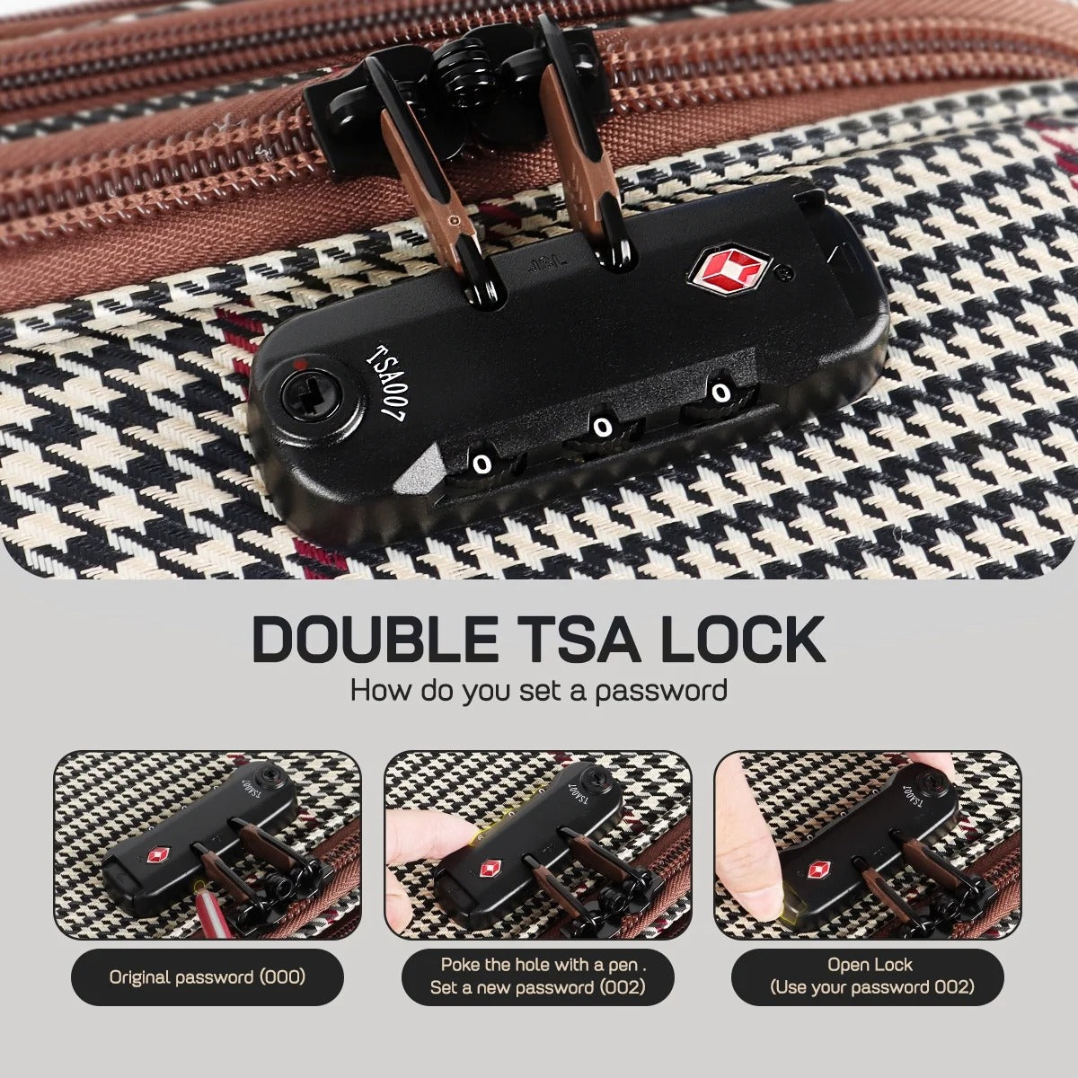 NEW YORK XPRESS 3 Piece Luggage Sets, Lightweight Expandable Soft side Luggage with Spinner Wheels, Large Travel Suitcase w/TSA Lock,20"Carry on Luggage,26"Checked Luggage and 30"Checked Luggage