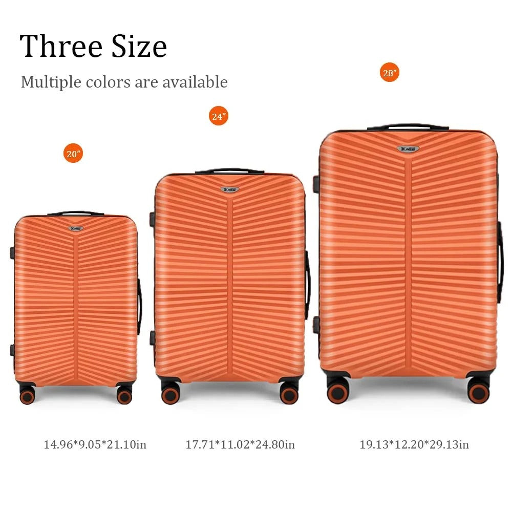 NEW YORK XPRESS Luggage Sets 3 Piece Hard side Expandable Luggage Sets with Spinner Wheels,Lightweight Hard Shell Travel Suitcase for Going Abroad,Family Trips (20/24/28in)