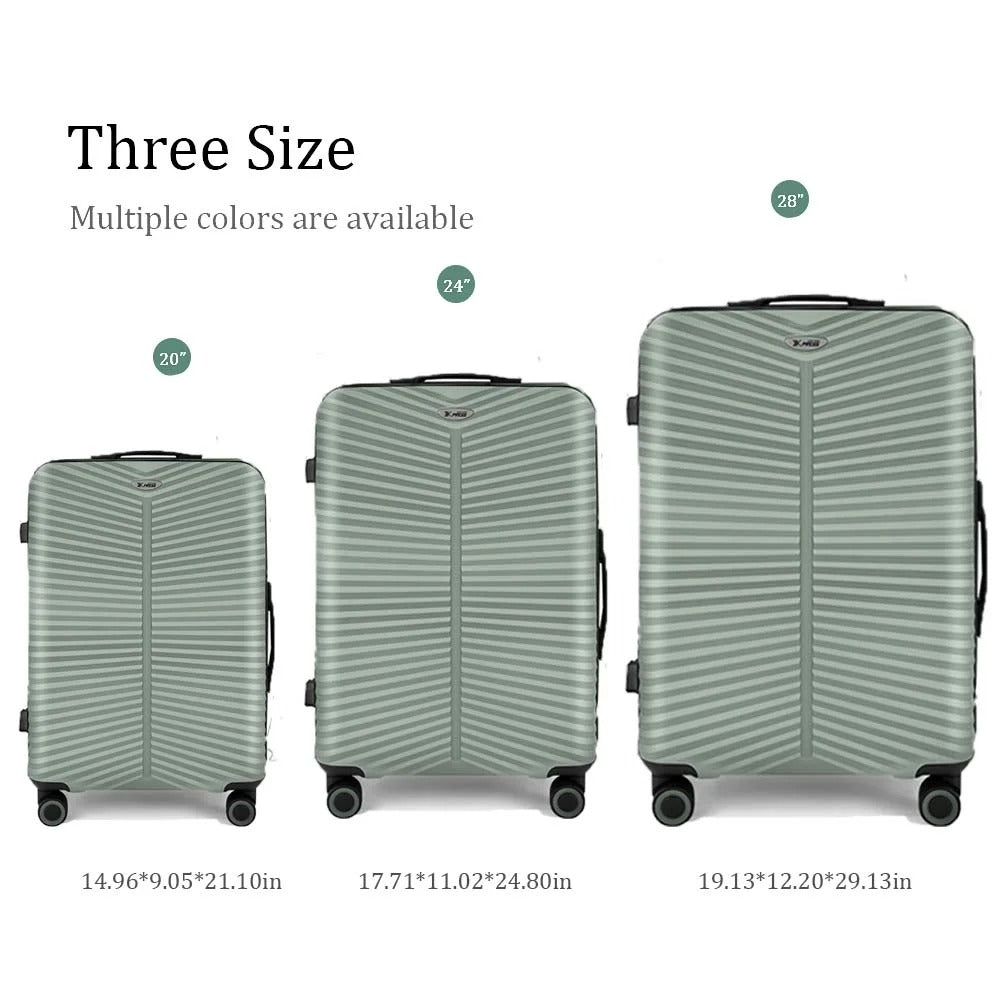 NEW YORK XPRESS Luggage Sets 3 Piece Hard side Expandable Luggage Sets with Spinner Wheels,Lightweight Hard Shell Travel Suitcase for Going Abroad,Family Trips (20/24/28in)