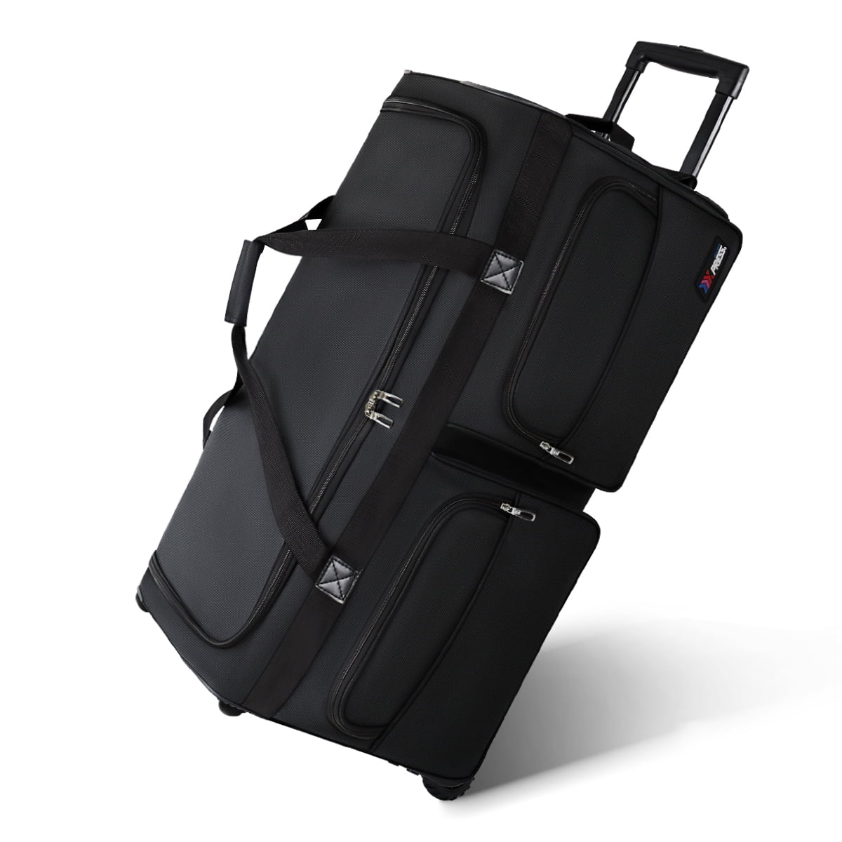 New York XPress Rolling Duffel Bag with Wheels, Wheeled Duffle Bag Luggage with Retractable Handle, Foldable Travel Bag Large for Women & Men