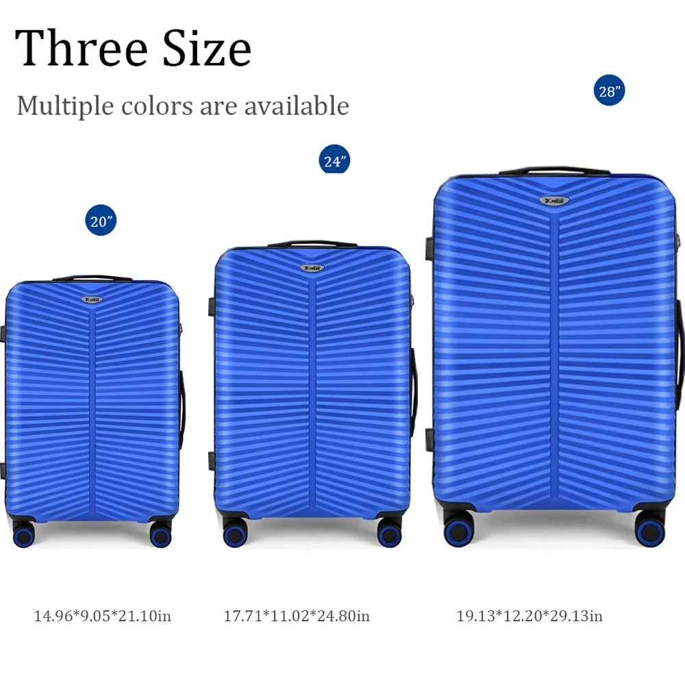 NEW YORK XPRESS Luggage Sets 3 Piece Hard side Expandable Luggage Sets with Spinner Wheels,Lightweight Hard Shell Travel Suitcase for Going Abroad,Family Trips (20/24/28in)