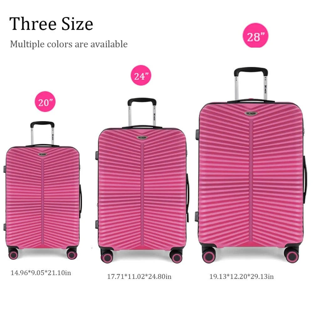 NEW YORK XPRESS Luggage Sets 3 Piece Hard side Expandable Luggage Sets with Spinner Wheels,Lightweight Hard Shell Travel Suitcase for Going Abroad,Family Trips (20/24/28in)