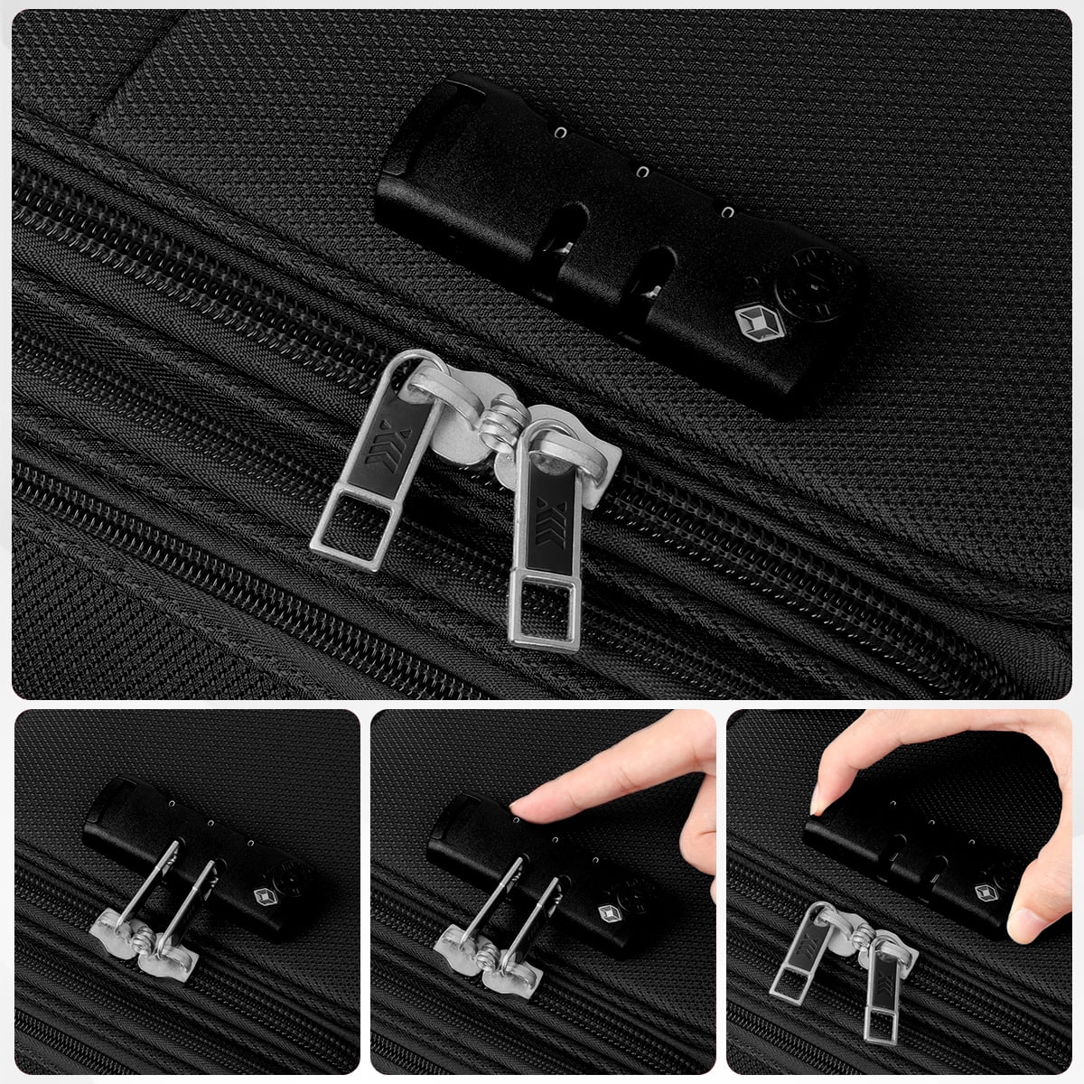 NEW YORK XPRESS 3PCS Soft side Luggage Sets Expandable Luggage with TSA Lock, Lightweight Spinning Wheels Suitcase Set(20/26/30) Trolley Bags for Travel, Going Abroad, Family Trips