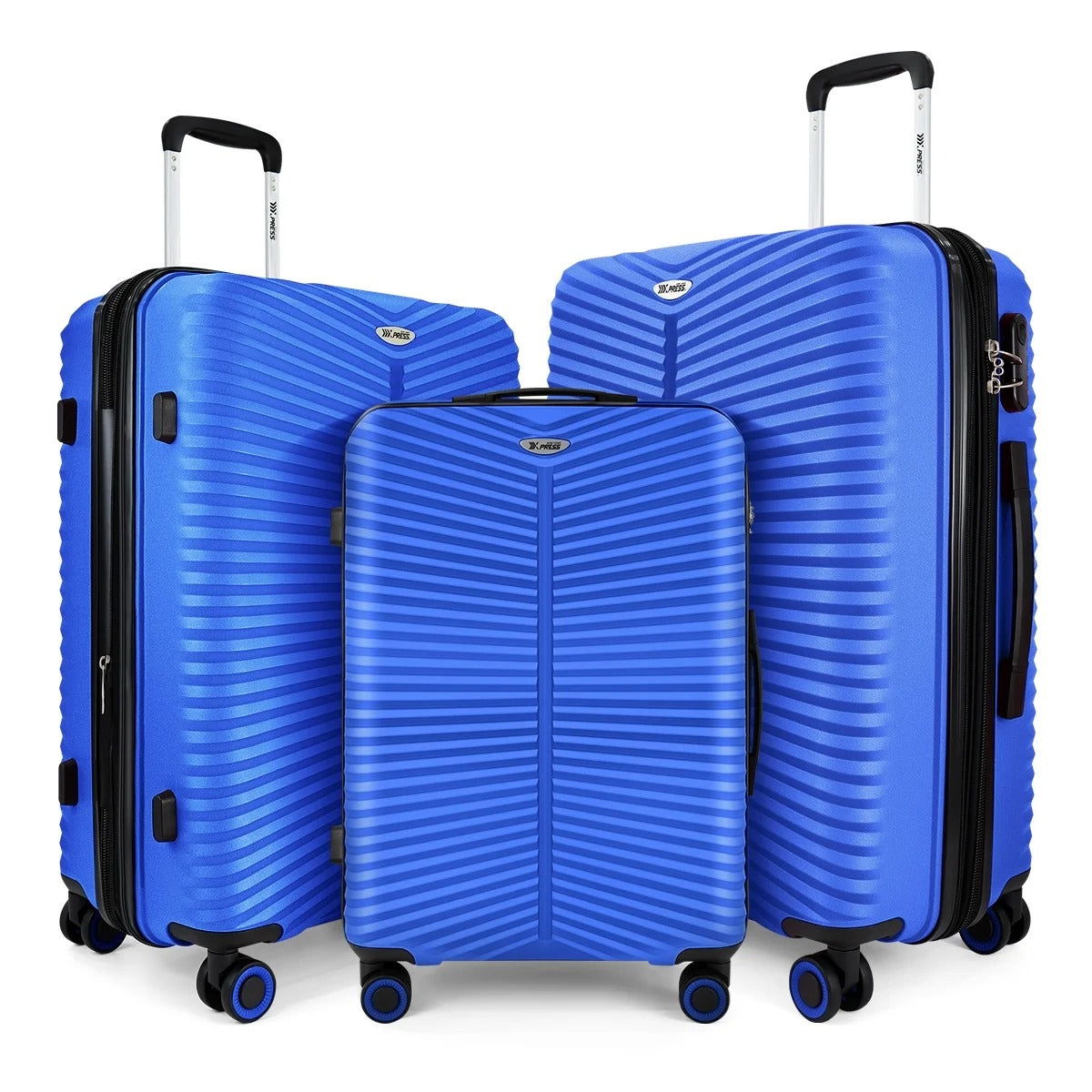 NEW YORK XPRESS Luggage Sets 3 Piece Hard side Expandable Luggage Sets with Spinner Wheels,Lightweight Hard Shell Travel Suitcase for Going Abroad,Family Trips (20/24/28in)