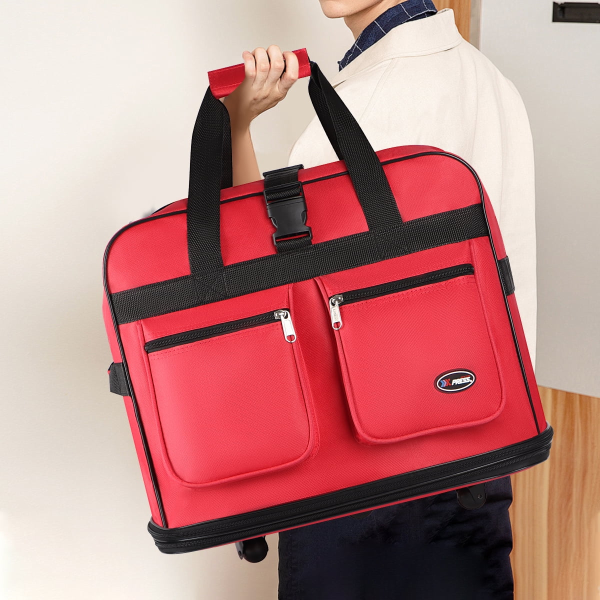 30" 36" 40" Expandable Foldable Luggage Bag with Universal Wheels and Grab Handle,3-Layer Collapsible Large Travel Rolling Suitcase Bag for Home Storage Moving Travel