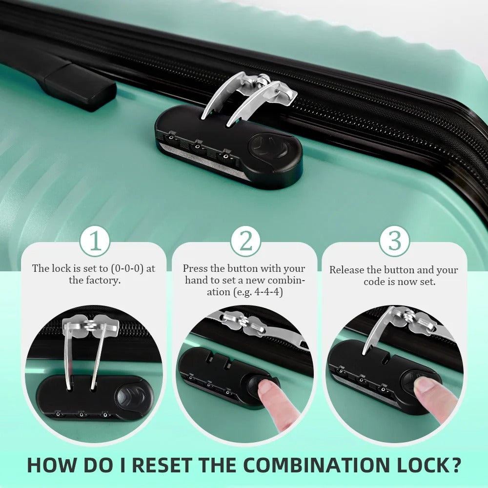 NEW YORK XPRESS Luggage Sets 3 Piece Hard side Expandable Luggage Sets with Spinner Wheels,Lightweight Hard Shell Travel Suitcase for Going Abroad,Family Trips (20/24/28in)