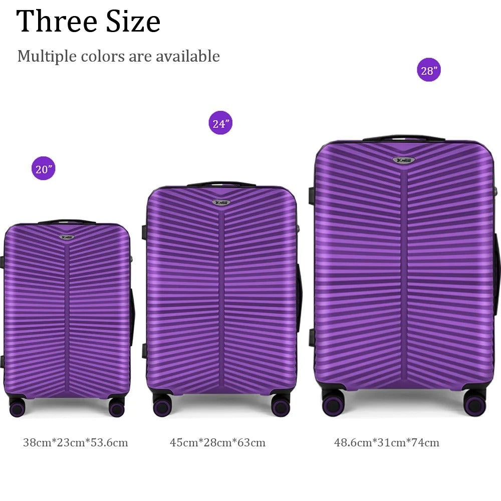 NEW YORK XPRESS Luggage Sets 3 Piece Hard side Expandable Luggage Sets with Spinner Wheels,Lightweight Hard Shell Travel Suitcase for Going Abroad,Family Trips (20/24/28in)