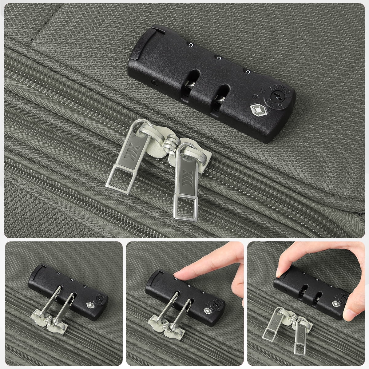 NEW YORK XPRESS 3PCS Soft side Luggage Sets Expandable Luggage with TSA Lock, Lightweight Spinning Wheels Suitcase Set(20/26/30) Trolley Bags for Travel, Going Abroad, Family Trips