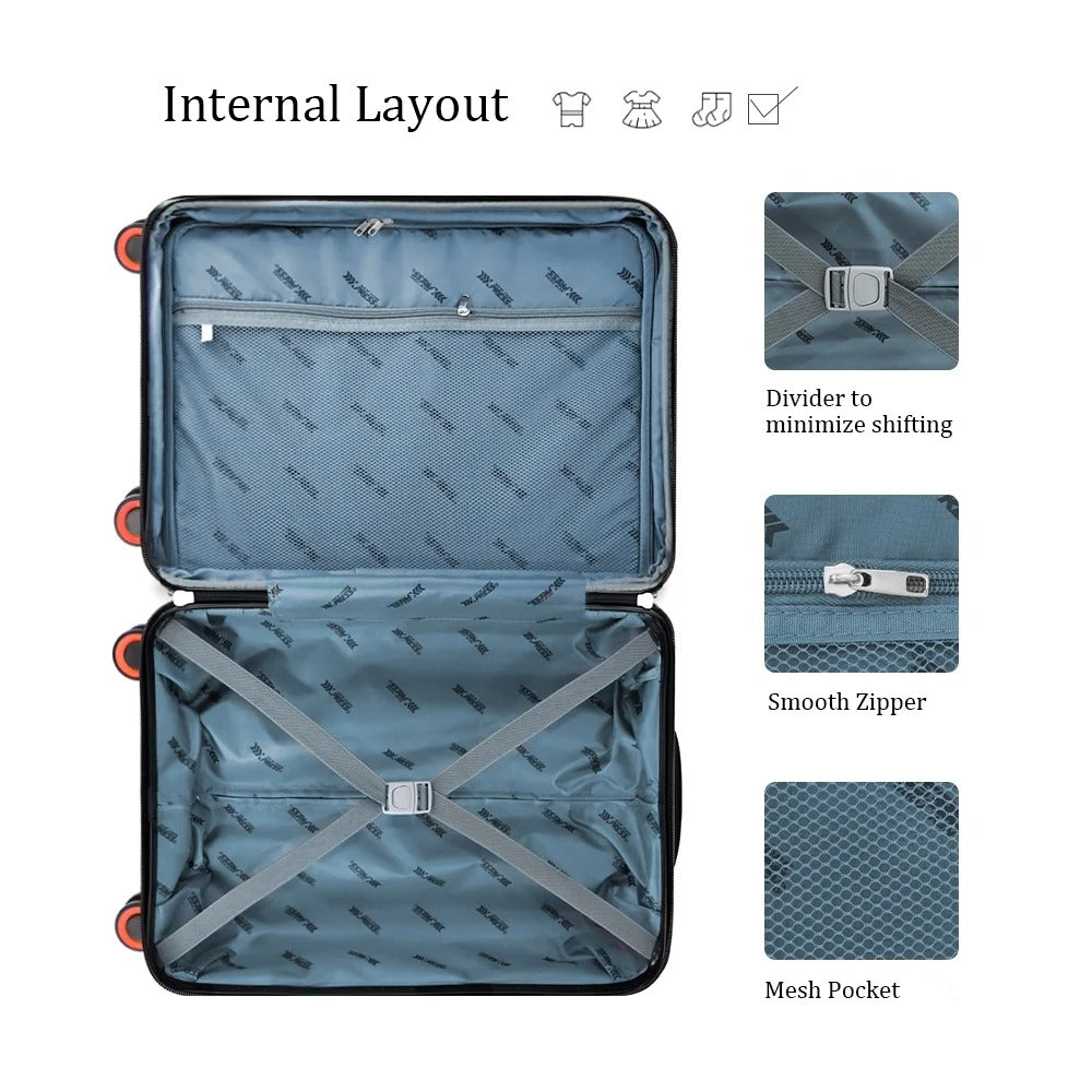 NEW YORK XPRESS Luggage Sets 3 Piece Hard side Expandable Luggage Sets with Spinner Wheels,Lightweight Hard Shell Travel Suitcase for Going Abroad,Family Trips (20/24/28in)