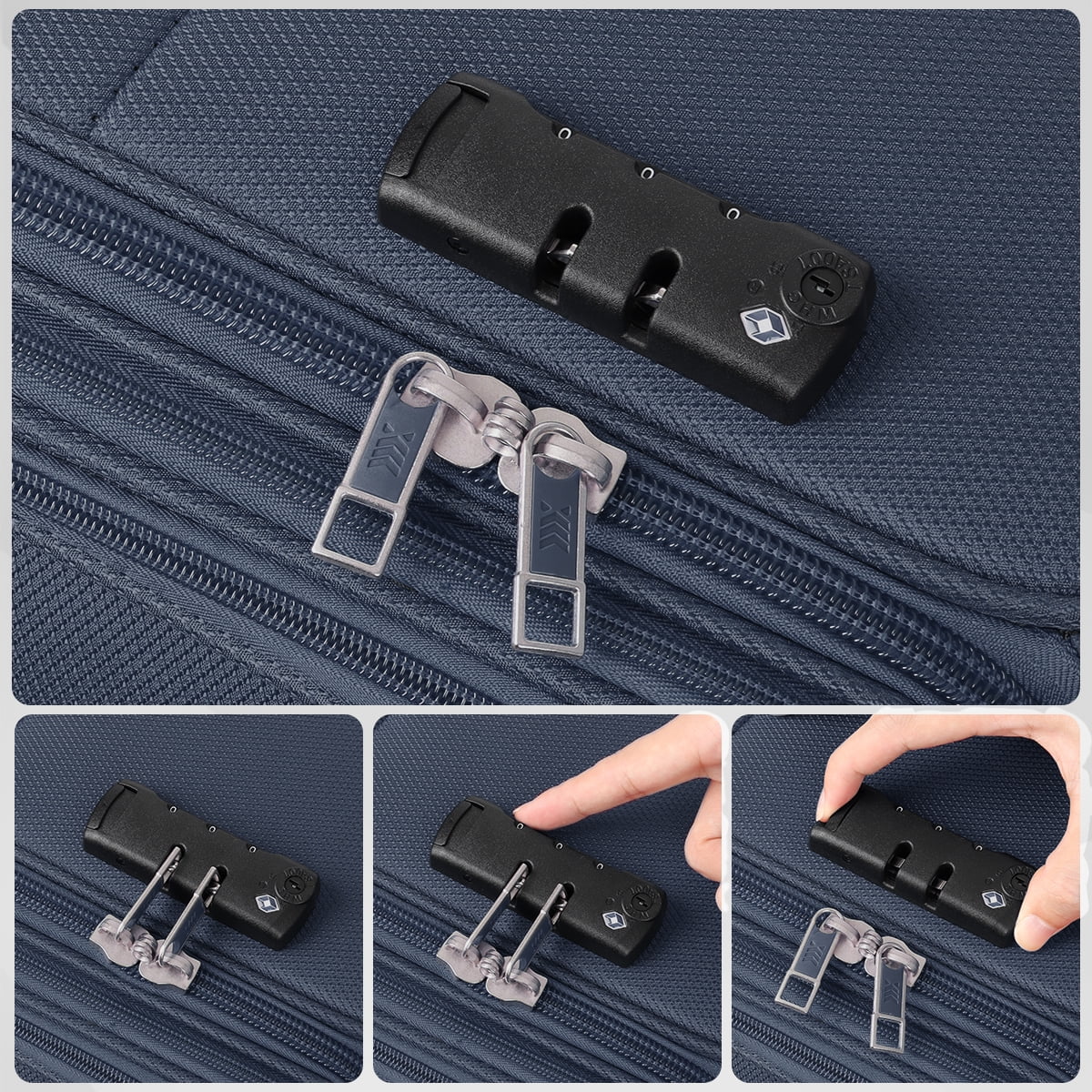 NEW YORK XPRESS 3PCS Soft side Luggage Sets Expandable Luggage with TSA Lock, Lightweight Spinning Wheels Suitcase Set(20/26/30) Trolley Bags for Travel, Going Abroad, Family Trips