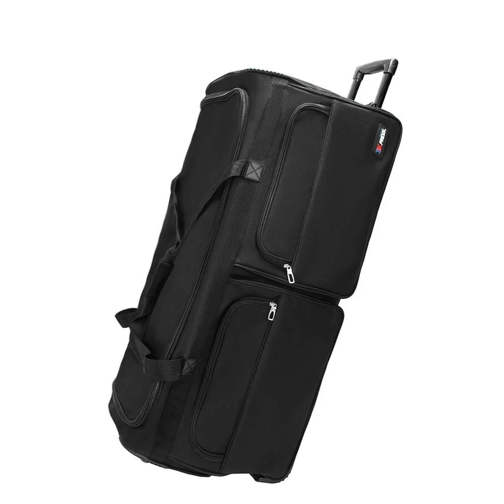 New York XPress Rolling Duffel Bag with Wheels, Wheeled Duffle Bag Luggage with Retractable Handle, Foldable Travel Bag Large for Women & Men