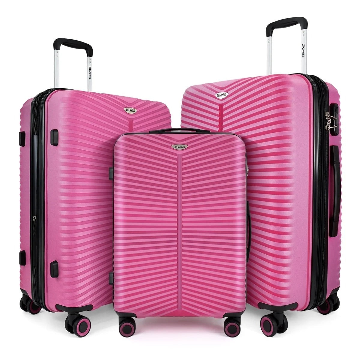 NEW YORK XPRESS Luggage Sets 3 Piece Hard side Expandable Luggage Sets with Spinner Wheels,Lightweight Hard Shell Travel Suitcase for Going Abroad,Family Trips (20/24/28in)