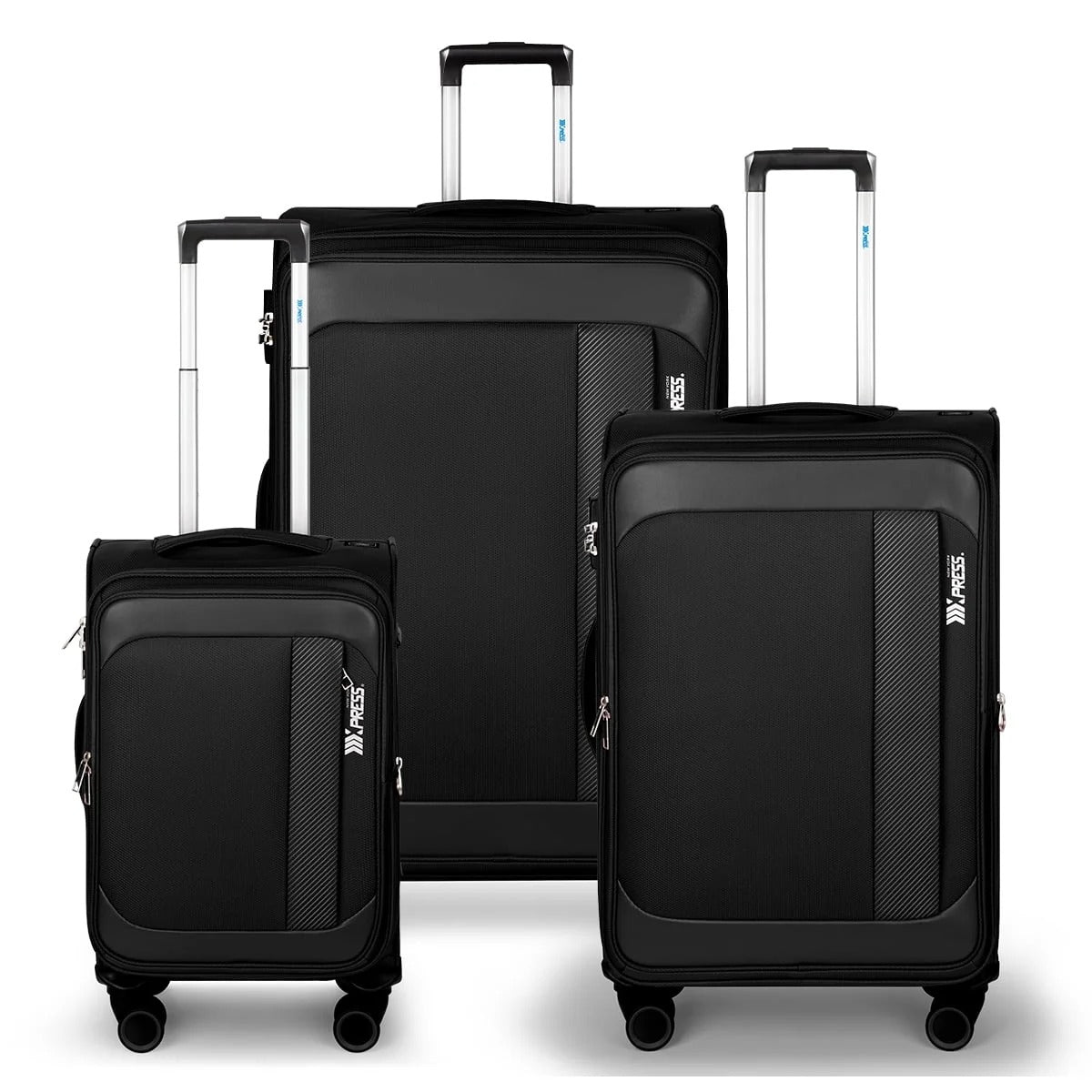 NEW YORK XPRESS 3PCS Soft side Luggage Sets Expandable Luggage with TSA Lock, Lightweight Spinning Wheels Suitcase Set(20/26/30) Trolley Bags for Travel, Going Abroad, Family Trips