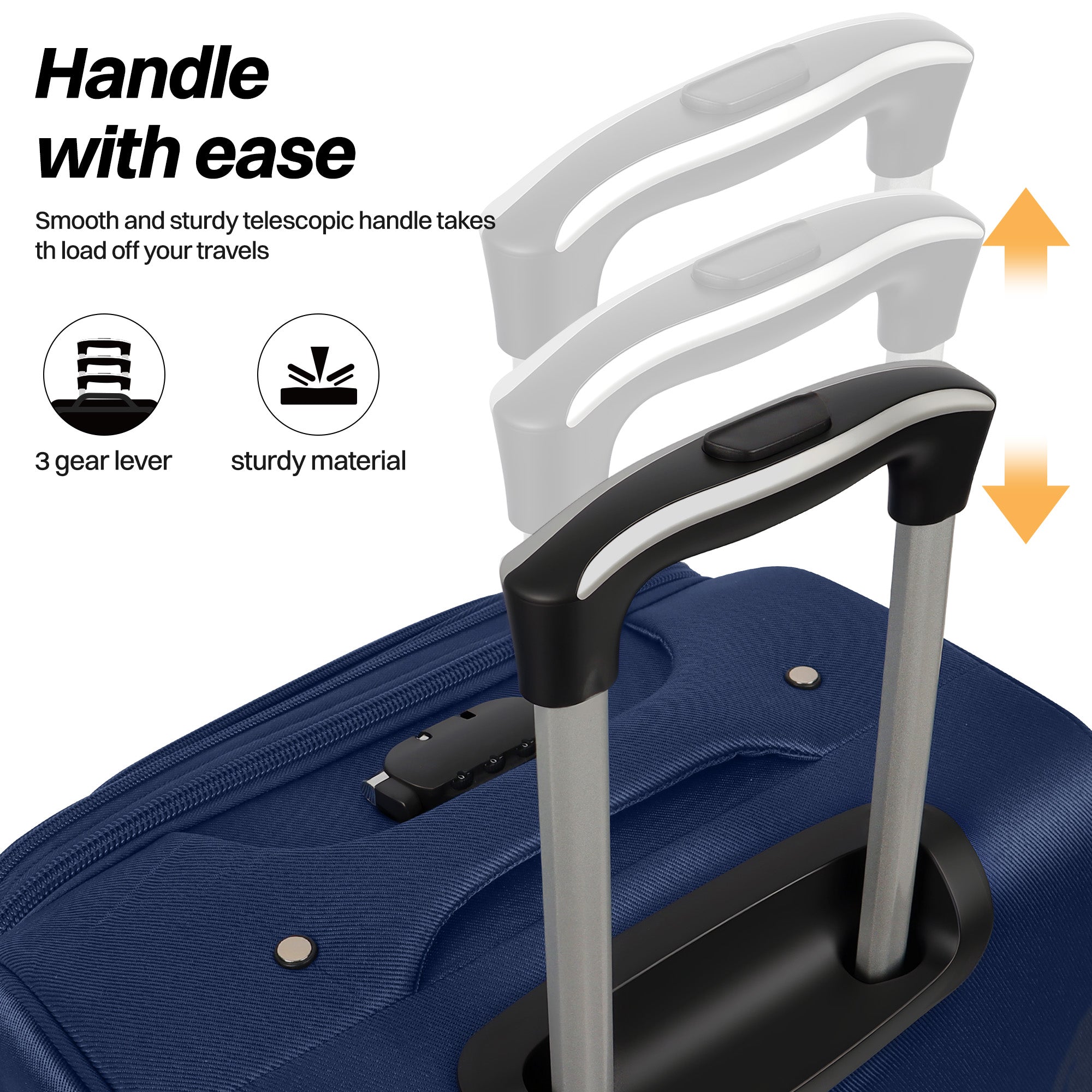 NEW YORK XPRESS Luggage WD-8815,Softside 20in/24in/28in/32in Suitcase,Expandable Luggage,w/Spinner Wheels w/LOCK