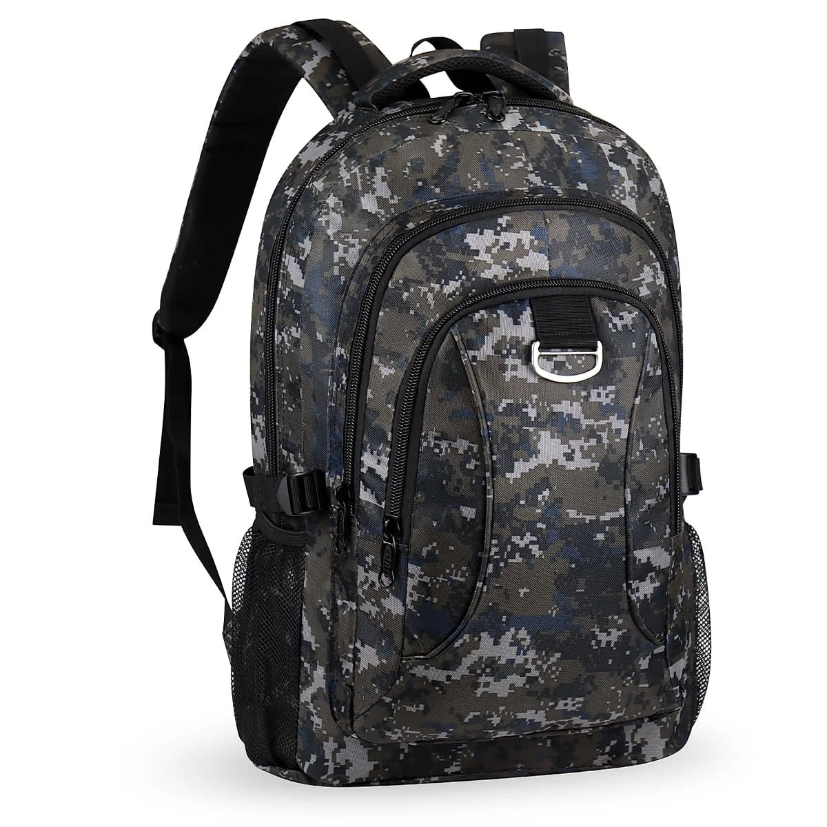 NEW YORK XPRESS Large Camo Backpacks for Men & Women,Waterproof Travel Backpack with Water Bottle Holder ,30L Lightweight Hiking Backpack for Daily Work School Outdoor
