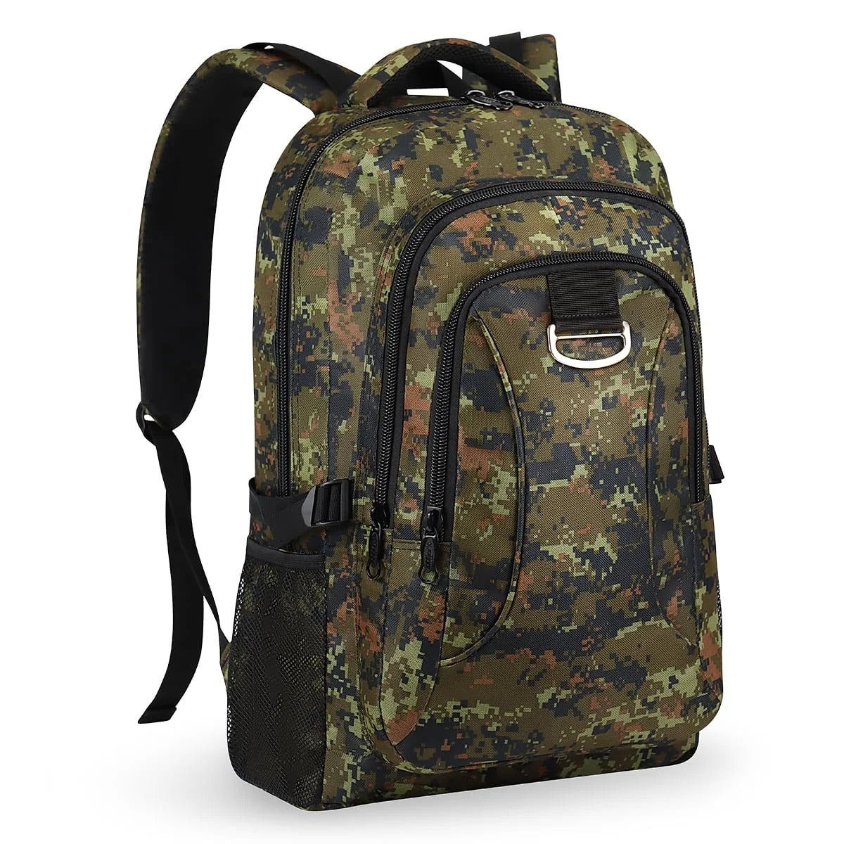 NEW YORK XPRESS Large Camo Backpacks for Men & Women,Waterproof Travel Backpack with Water Bottle Holder ,30L Lightweight Hiking Backpack for Daily Work School Outdoor