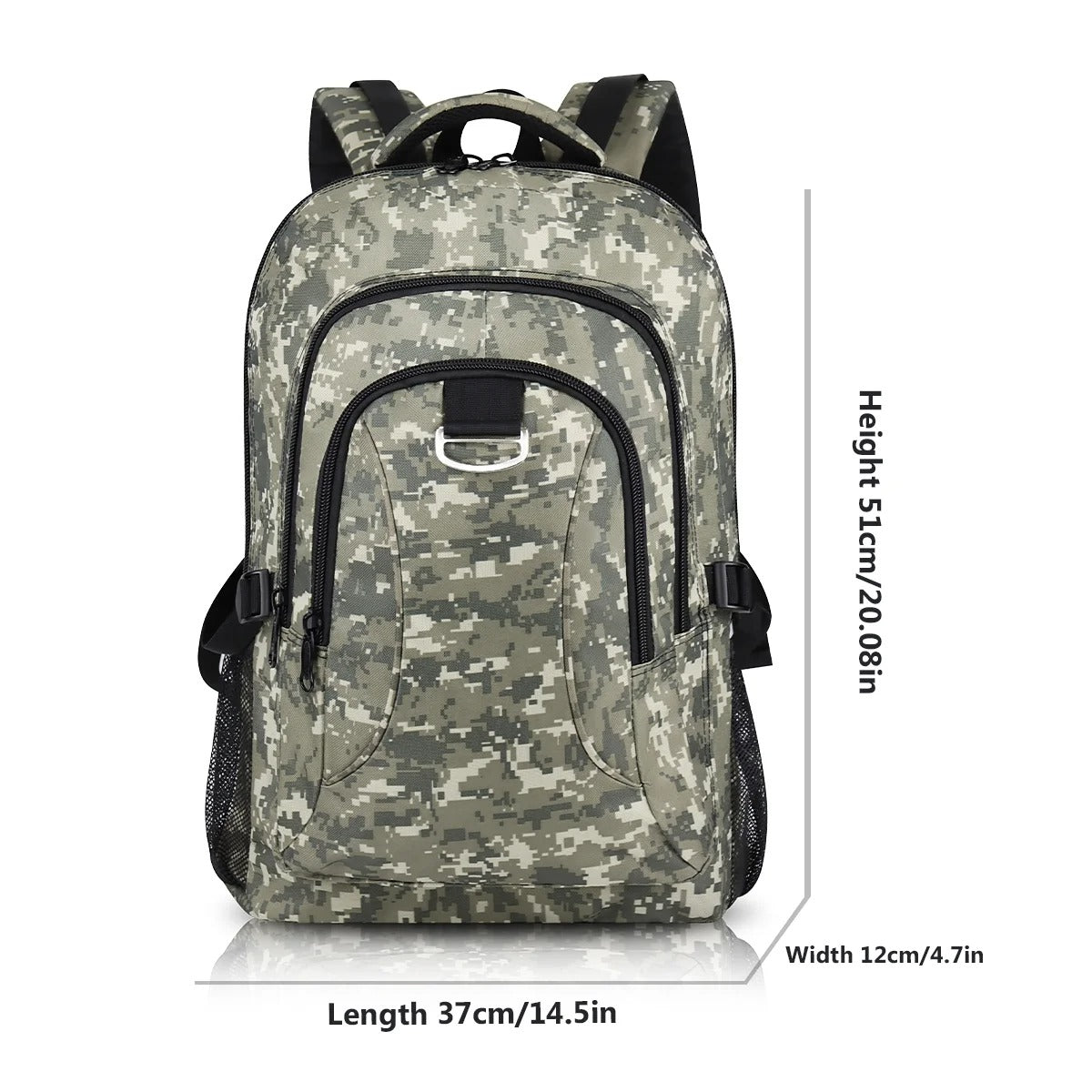 NEW YORK XPRESS Large Camo Backpacks for Men & Women,Waterproof Travel Backpack with Water Bottle Holder ,30L Lightweight Hiking Backpack for Daily Work School Outdoor