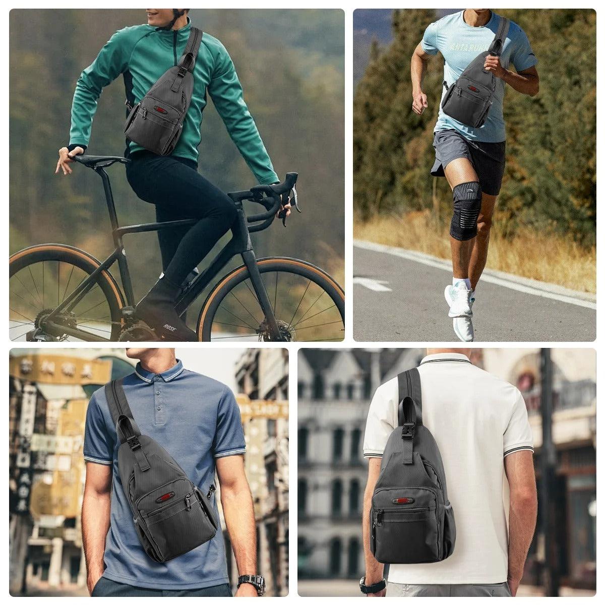 NEW YORK XPRESS BP-8610 Sling Bags, Waterproof Crossbody Single  or Double Shoulder 16"