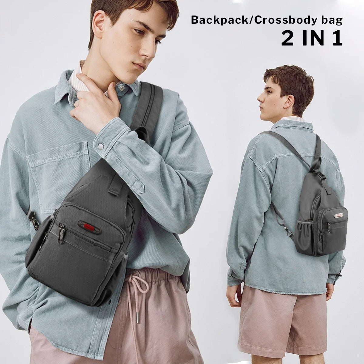 NEW YORK XPRESS BP-8610 Sling Bags, Waterproof Crossbody Single  or Double Shoulder 16"