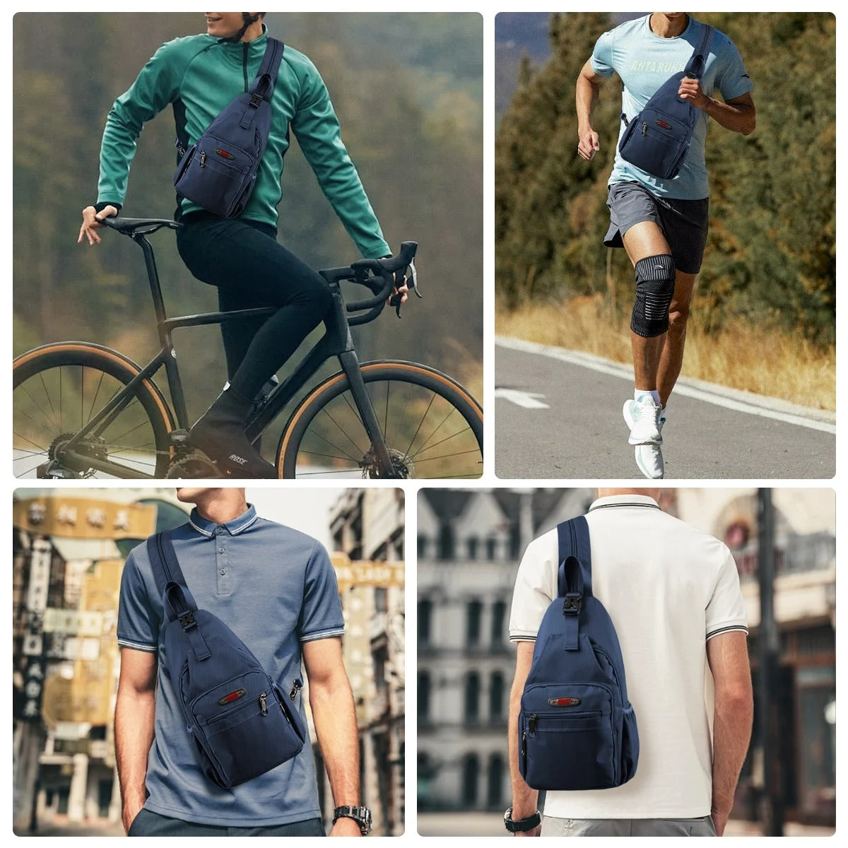 NEW YORK XPRESS BP-8610 Sling Bags, Waterproof Crossbody Single  or Double Shoulder 16"