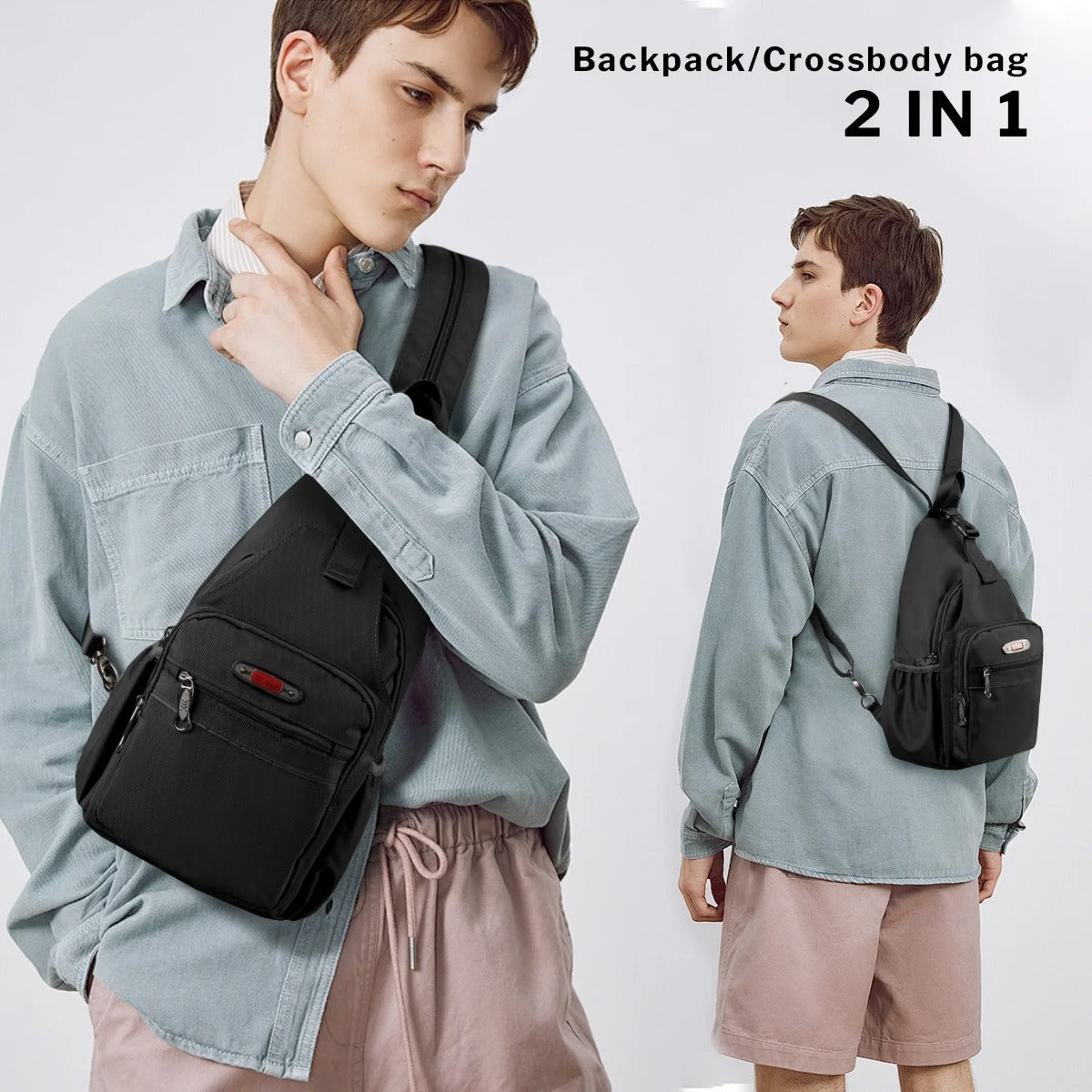 NEW YORK XPRESS BP-8610 Sling Bags, Waterproof Crossbody Single  or Double Shoulder 16"