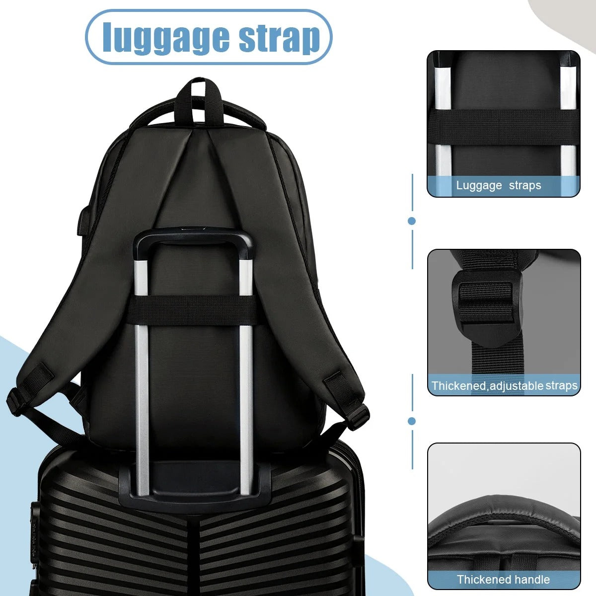 NEW YORK XPRESS Travel Backpack, Waterproof Laptop Backpack With USB Charger Port, 18inch College Computer Backpack Carry On Business Backpack for Men & Women