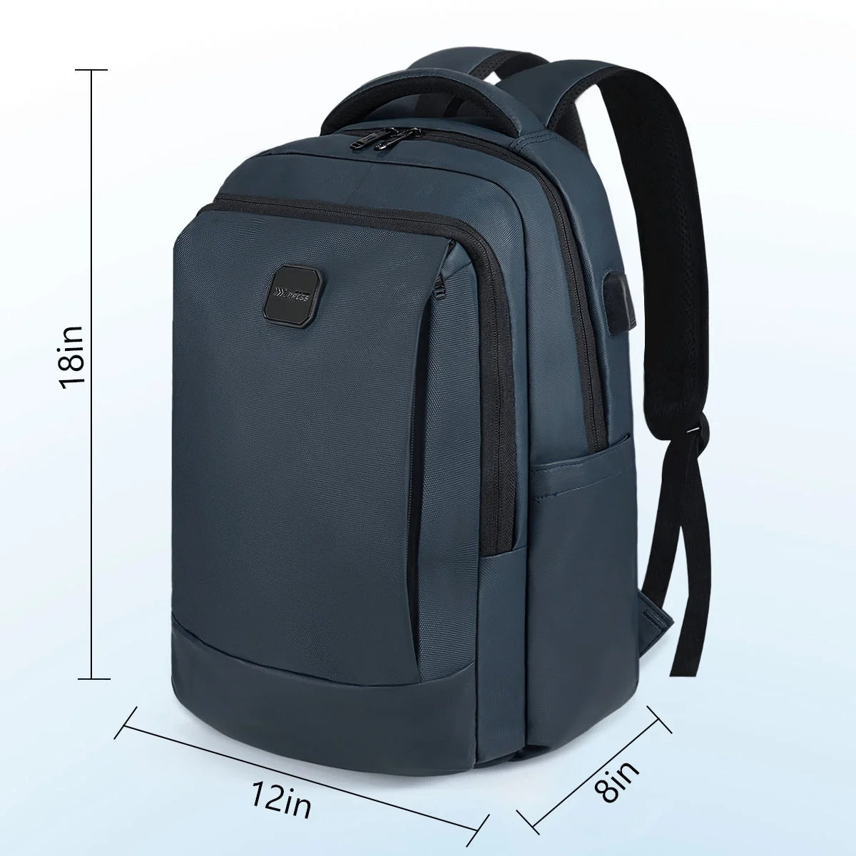 NEW YORK XPRESS Travel Backpack, Waterproof Laptop Backpack With USB Charger Port, 18inch College Computer Backpack Carry On Business Backpack for Men & Women