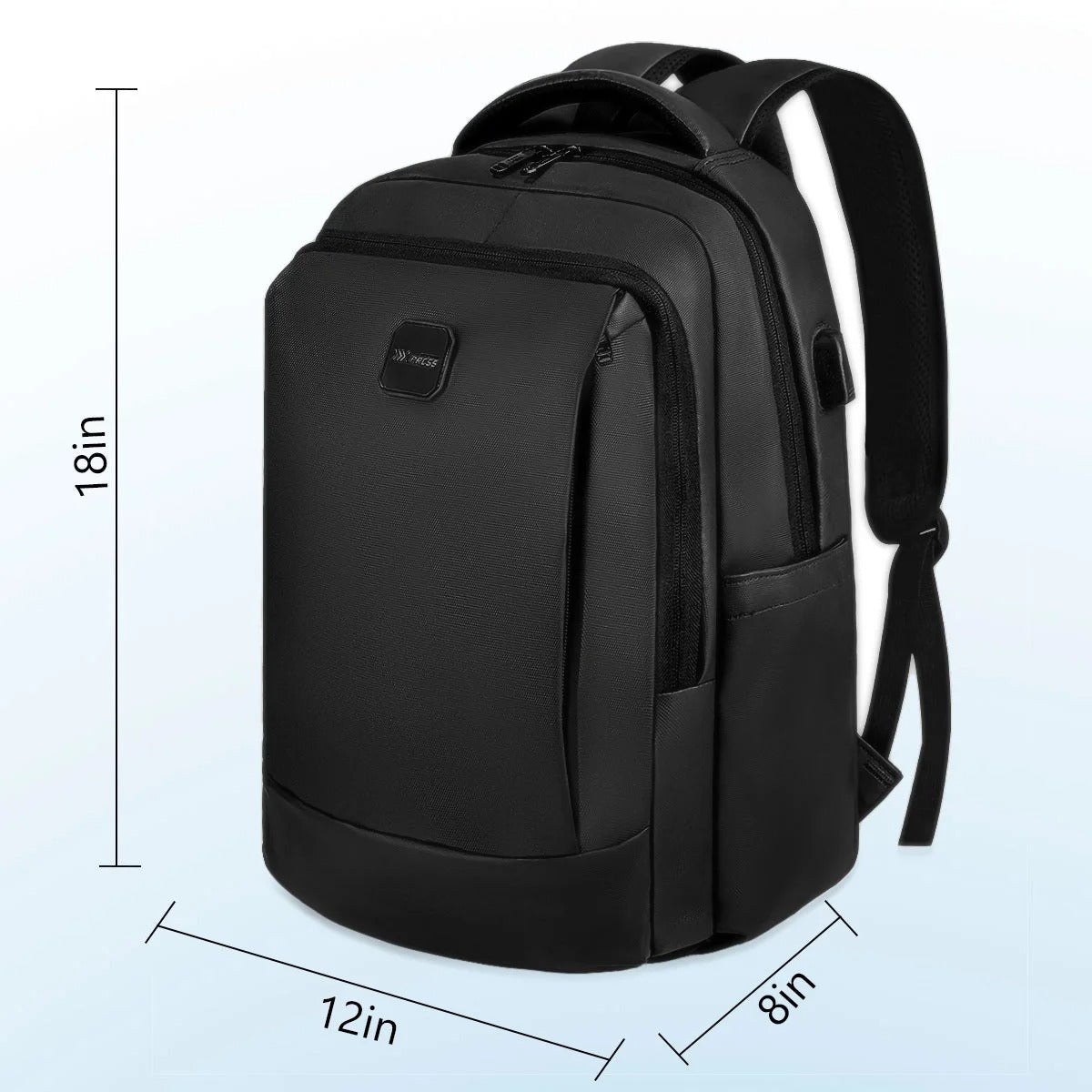 NEW YORK XPRESS Travel Backpack, Waterproof Laptop Backpack With USB Charger Port, 18inch College Computer Backpack Carry On Business Backpack for Men & Women