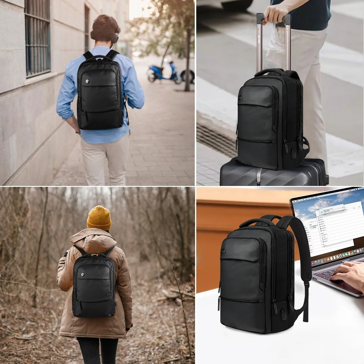 NEW YORK XPRESS Travel Backpack for Adult & Teen,17-inch Laptop Backpack with USB Charger Port, Multi Pocket Backpack Flight Approved - Ideal for Business Work College School