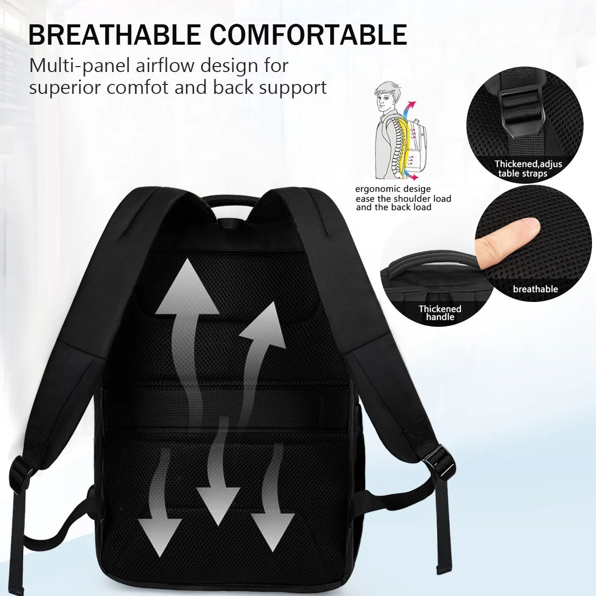 NEW YORK XPRESS 17" Travel Laptop Backpack for Men & Women, Multi Compartment Business Computer Backpack Flight Approved Casual Daypack for Work College