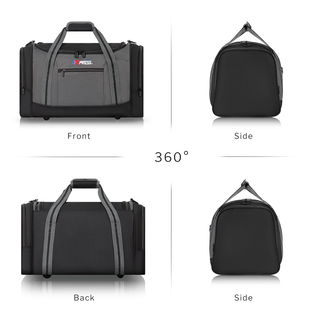20" Travel Duffel Bags for Women Men,45L Foldable Sports Gym Bag with Adjustable Strap,Lightweight & Tear Resistant Weekender Overnight Bag for Yoga Beach Short Trip