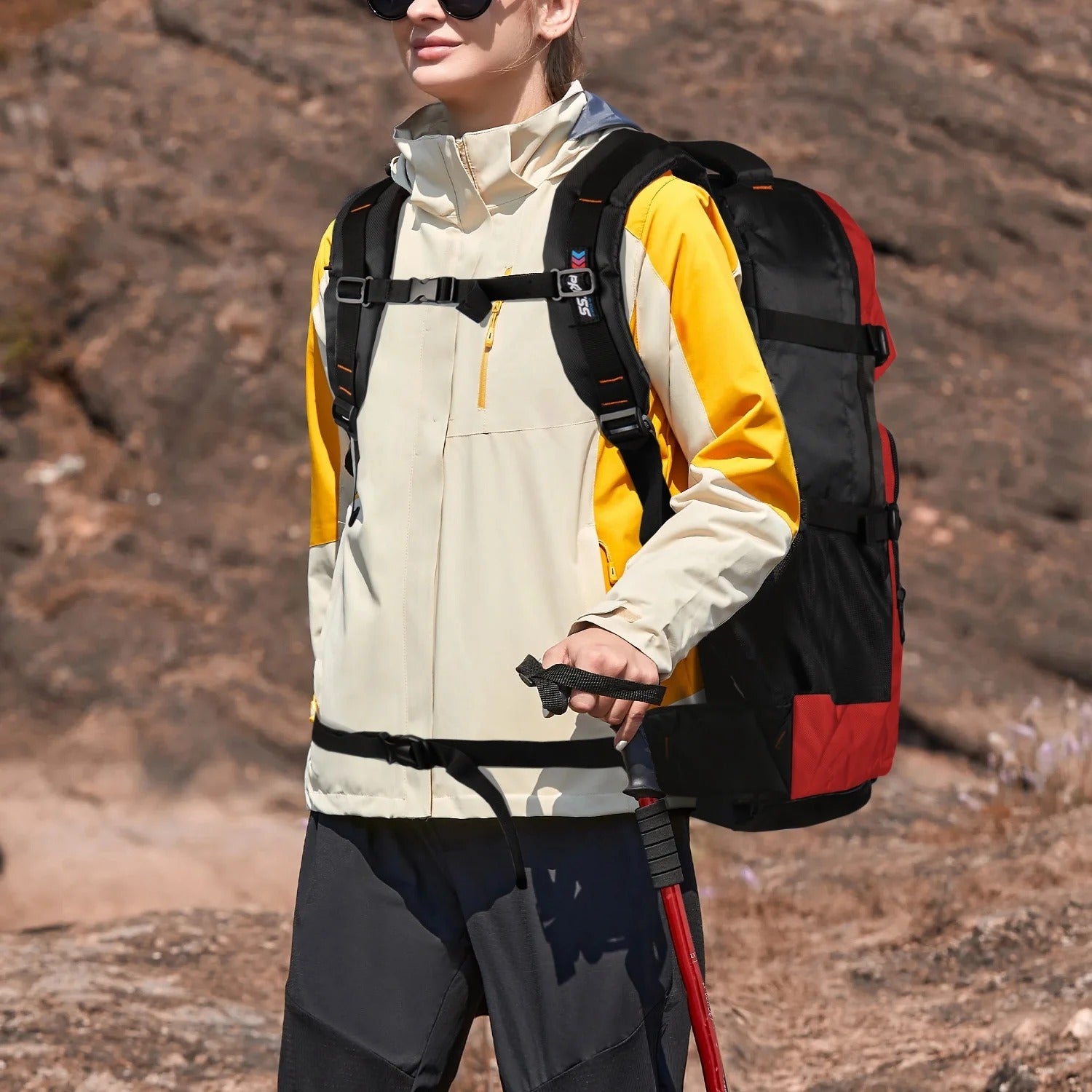 NEW YORK XPRESS 40L Travel Backpacks for Men Women, Water Resistant Anti-Theft Hiking Backpack Airplane Approved, Lightweight Outdoor Camping Backpack Molle Daypack