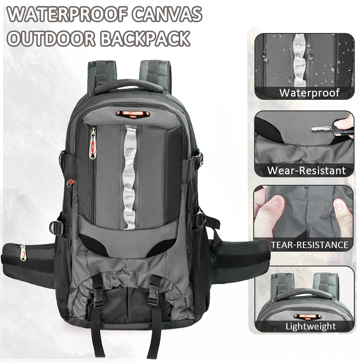 NEW YORK XPRESS BP-8603 Hiking Backpack, Water Resistant, For Outdoor Travel, Lightweight Polyester Bag 22"