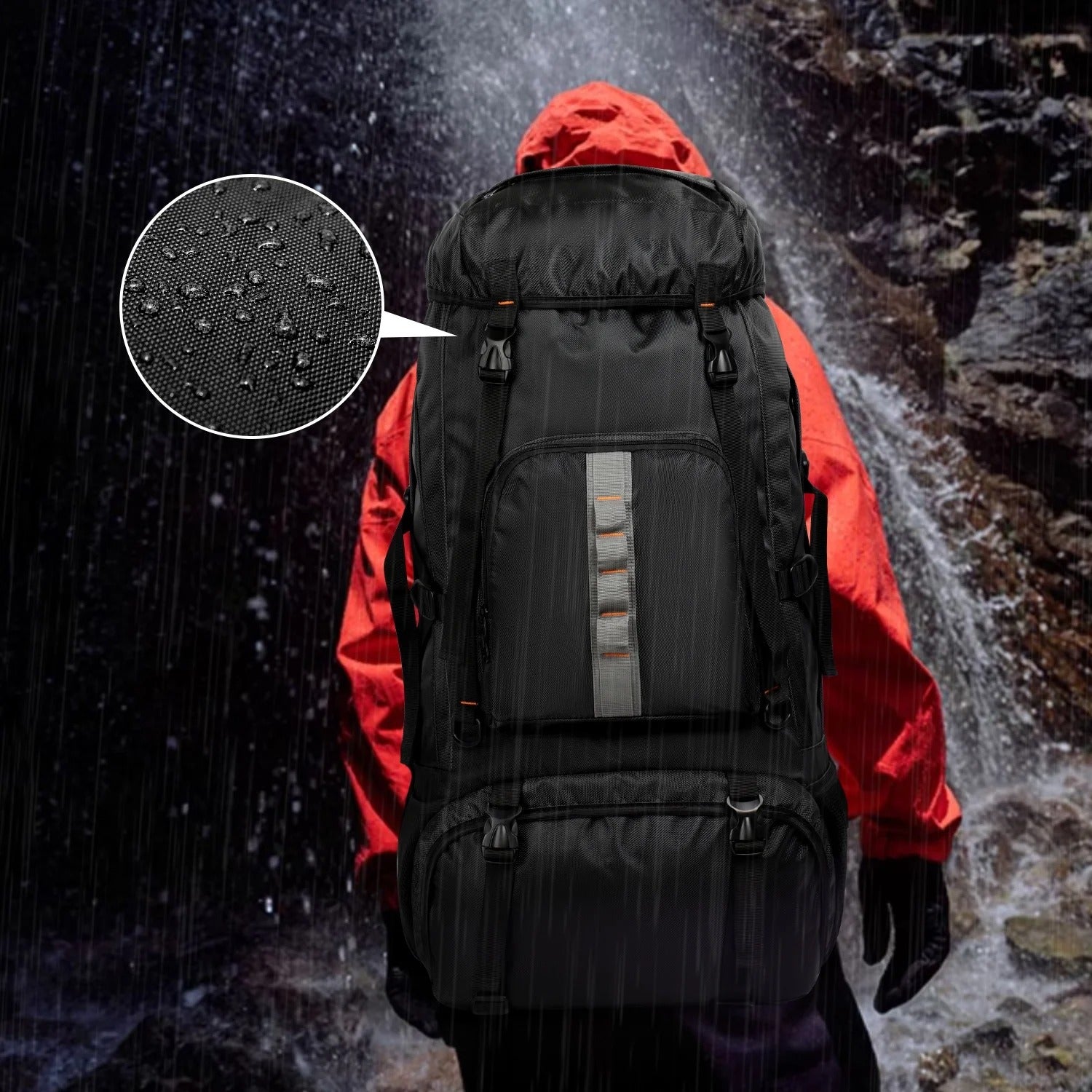 NEW YORK XPRESS 63L Hiking Backpack, Large Capacity Waterproof Camping Backpacking Backpack, Lightweight Outdoor Sport Rucksack Travel Backpack for Men Women