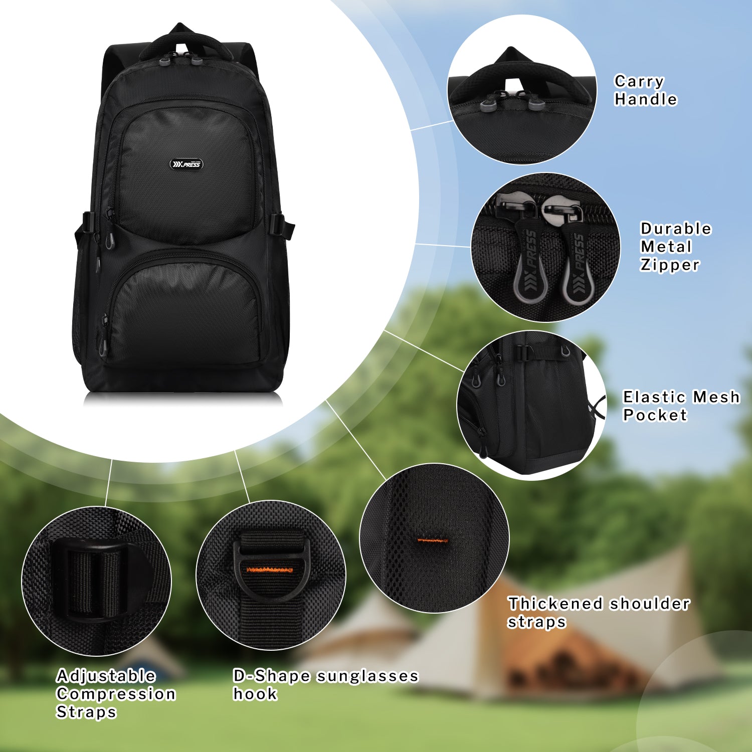 NEW YORK XPRESS B022 Travel Backpack, Lightweight,  Water Resistant, 22"