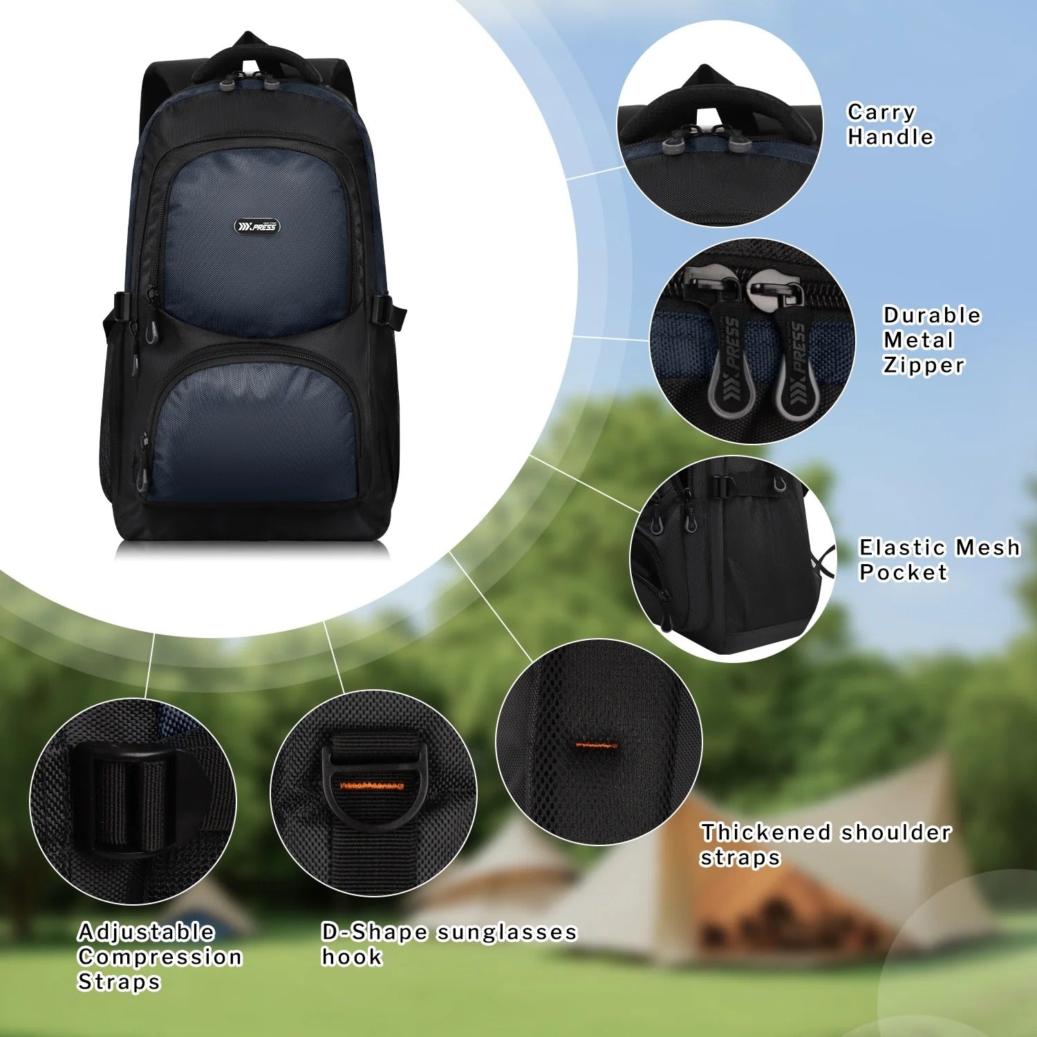 NEW YORK XPRESS B022 Travel Backpack, Lightweight,  Water Resistant, 22"