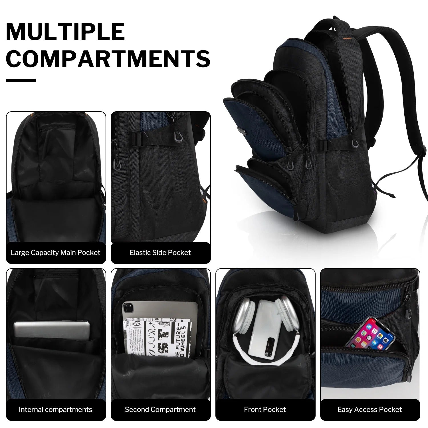 NEW YORK XPRESS B022 Travel Backpack, Lightweight,  Water Resistant, 22"