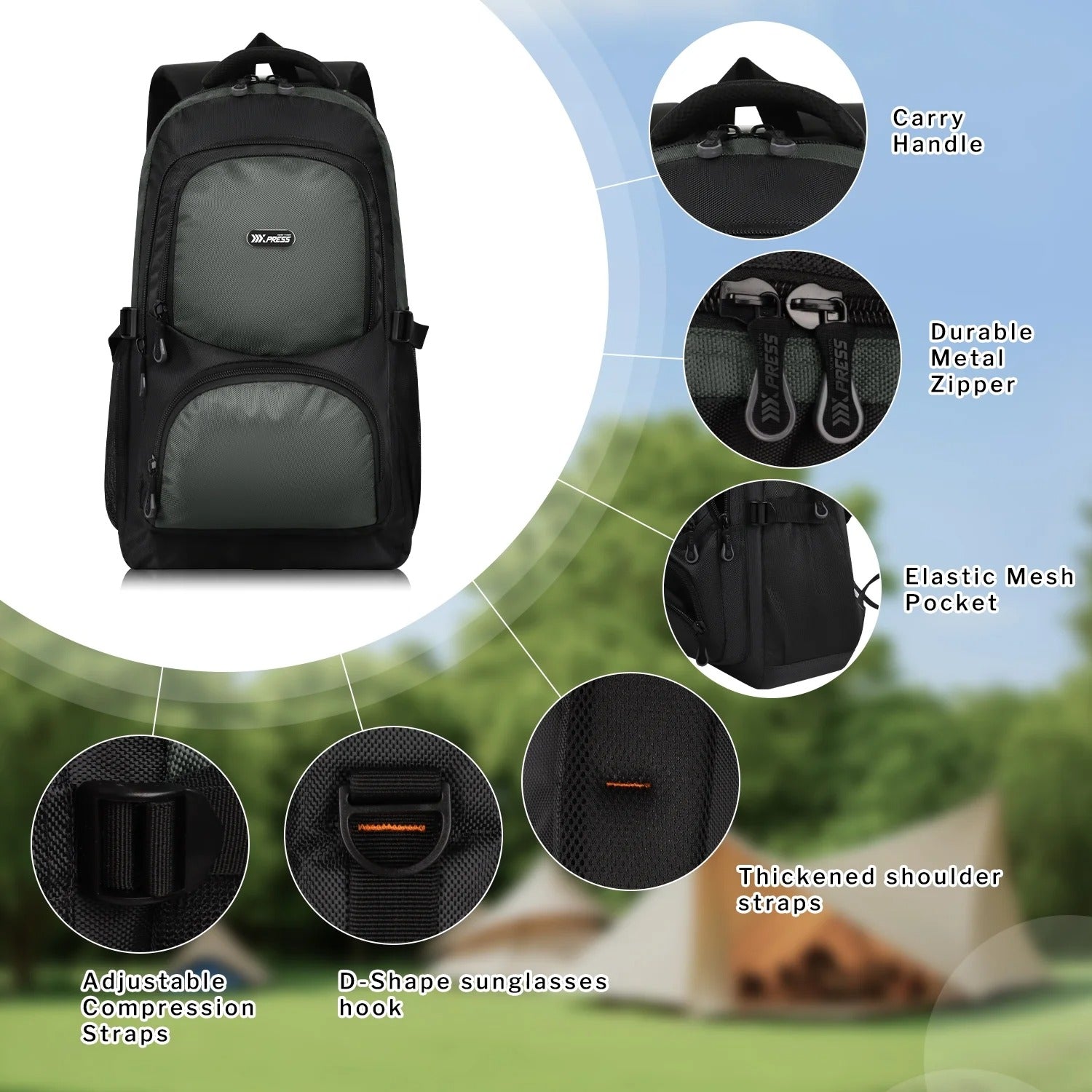 NEW YORK XPRESS B022 Travel Backpack, Lightweight,  Water Resistant, 22"