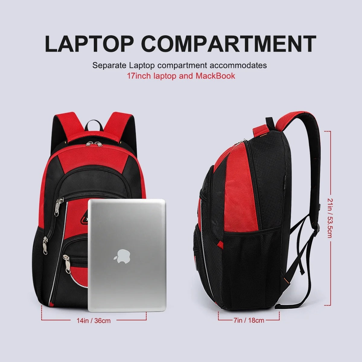 NEW YORK XPRESS BP-06512 Extra Large 50L, Travel Backpack, with Multi-Pocket, 21"