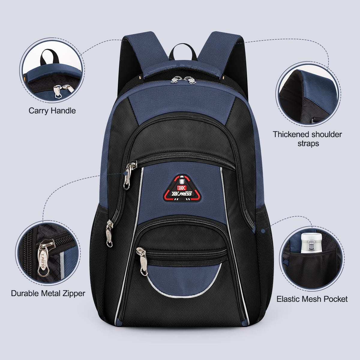 NEW YORK XPRESS BP-06512 Extra Large 50L, Travel Backpack, with Multi-Pocket, 21"