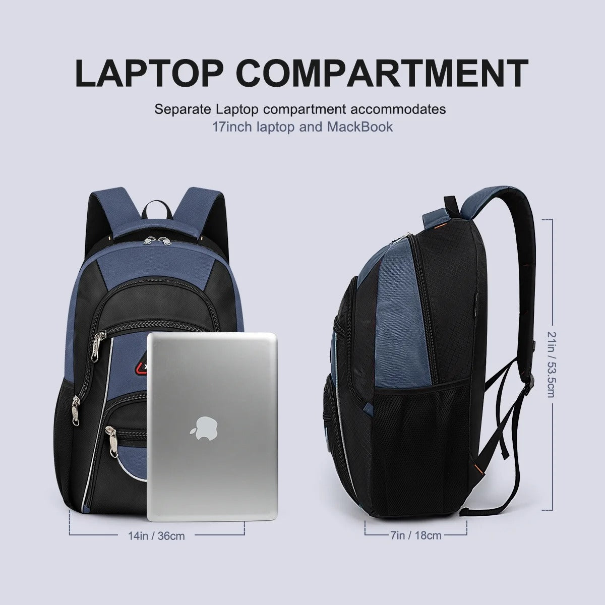 NEW YORK XPRESS BP-06512 Extra Large 50L, Travel Backpack, with Multi-Pocket, 21"