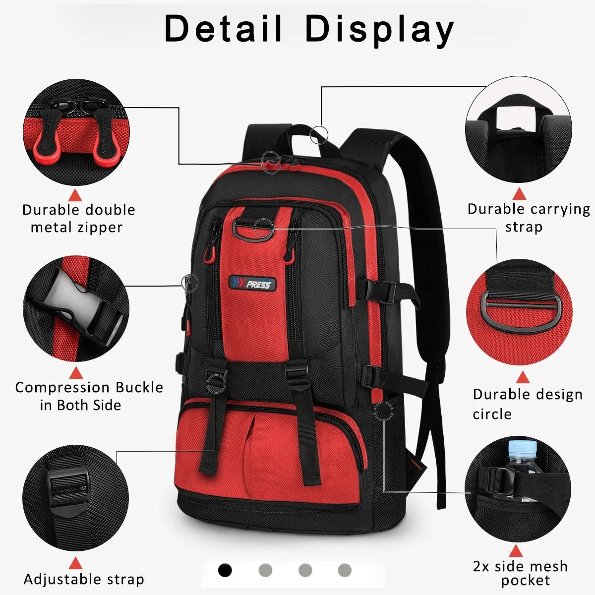 NEW YORK XPRESS A12 Travel Backpack with Multi-Pocket, 17.3 inch Laptop fit, Water Resistant 18"