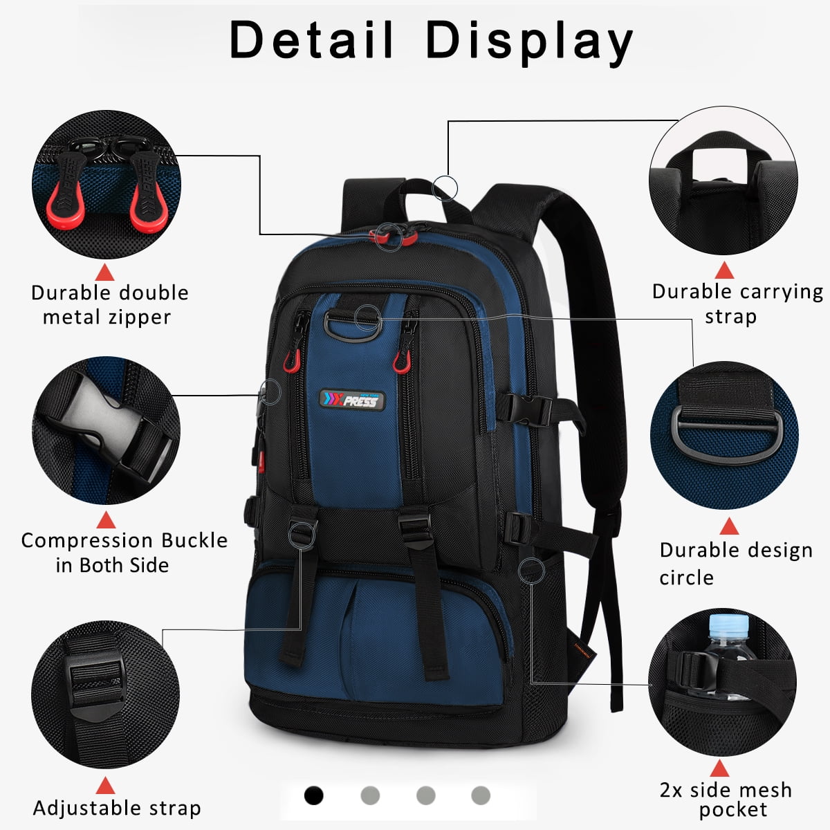 NEW YORK XPRESS A12 Travel Backpack with Multi-Pocket, 17.3 inch Laptop fit, Water Resistant 18"